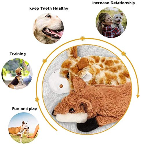 Nocciola Dog Squeaky Toys, 5 PCS Crinkle Plush Dog Toys, No Plush
