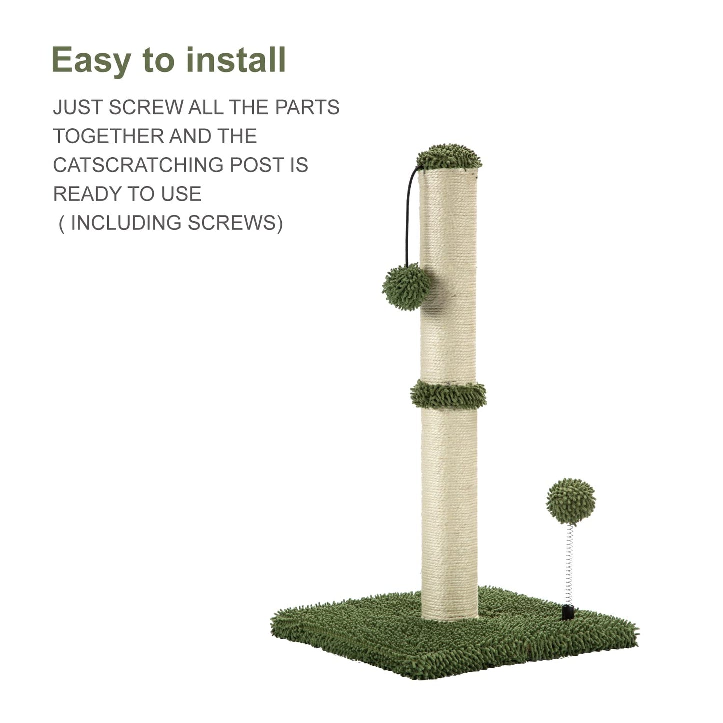 MECOOL Cat Scratching Post Basics Kitten Scratcher Sisal Scratch Posts