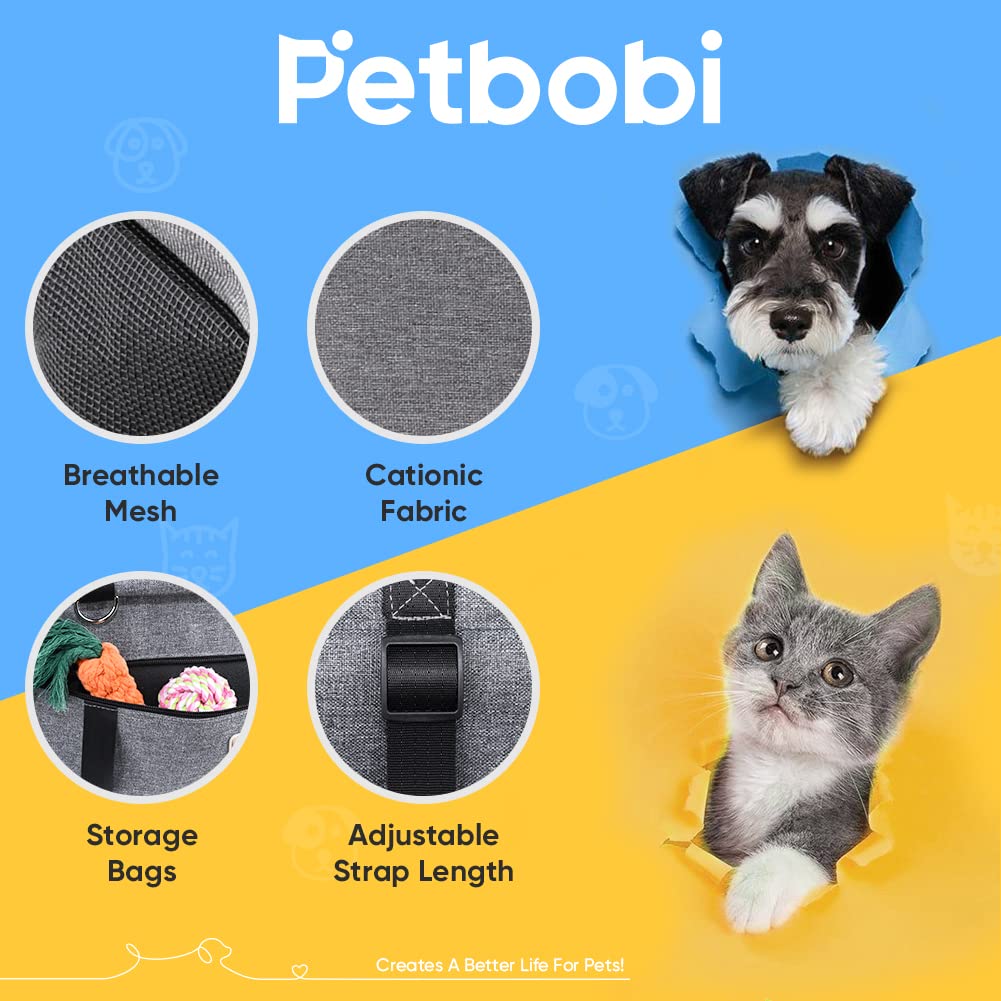 Petbobi Pet Reinforce Car Booster Seat for Dog Portable and Seat