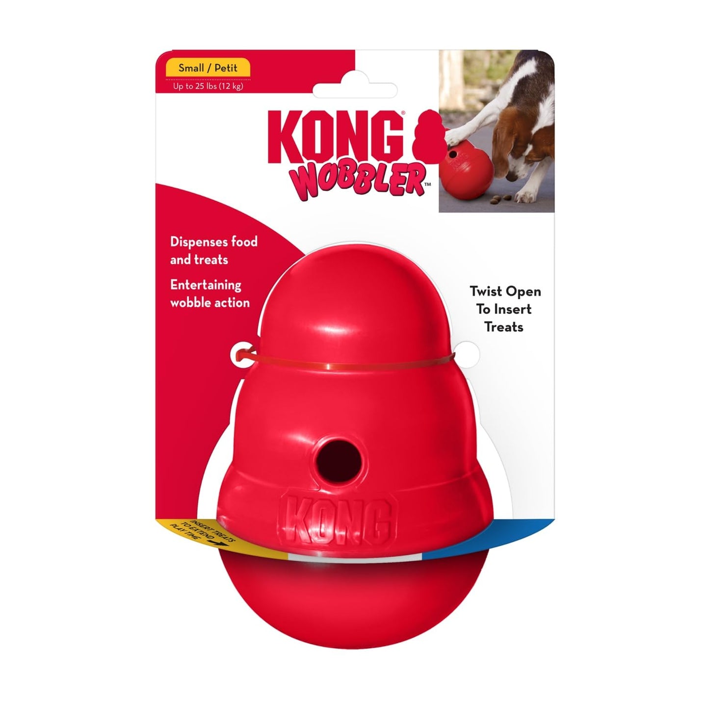 KONG Wobbler Interactive Dog Toy for Treat Dispensing Dog Slow Feeder