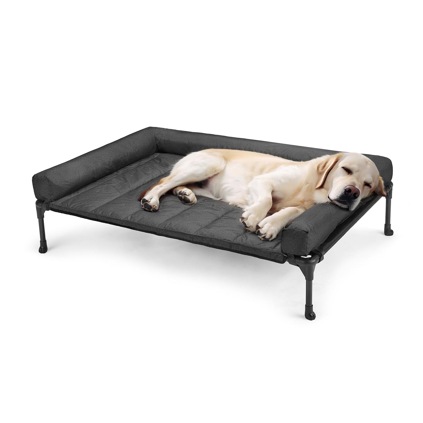 Veehoo Cooling Elevated Dog Bed Add Removable Waterproof Bolster Bed