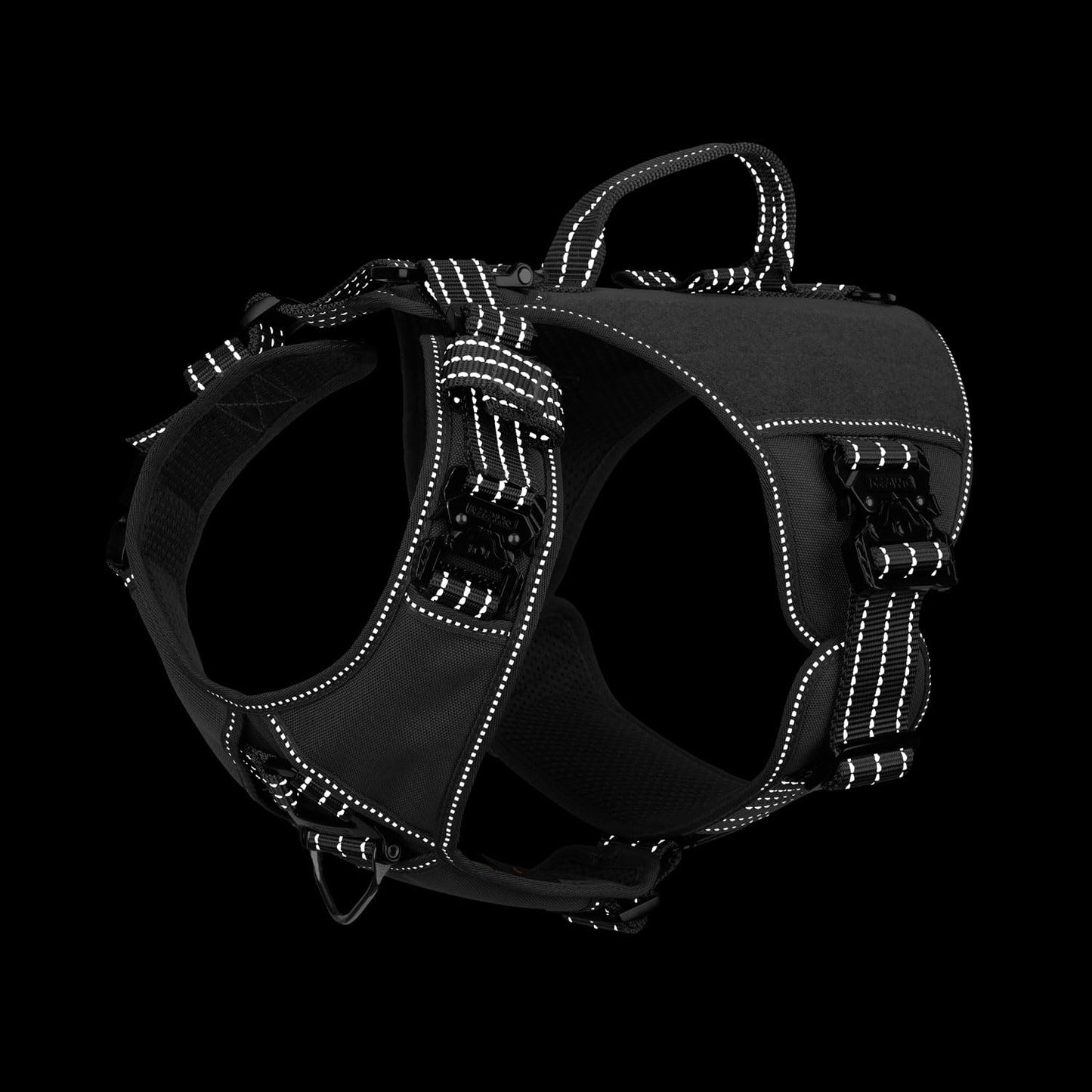 ICEFANG GN8 Tactical Dog Harness with 4X Metal Buckles for Large Leash
