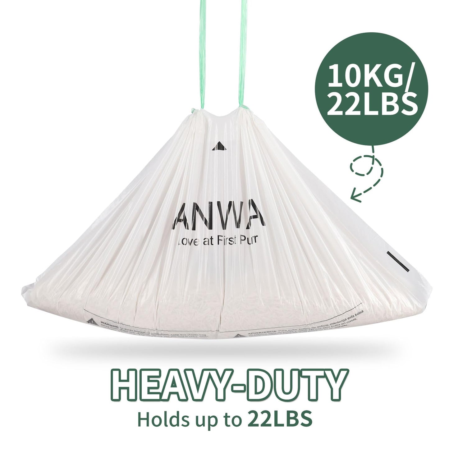 ANWA 120 Count Cat Litter Box Liners for Automatic Cat Litter Box