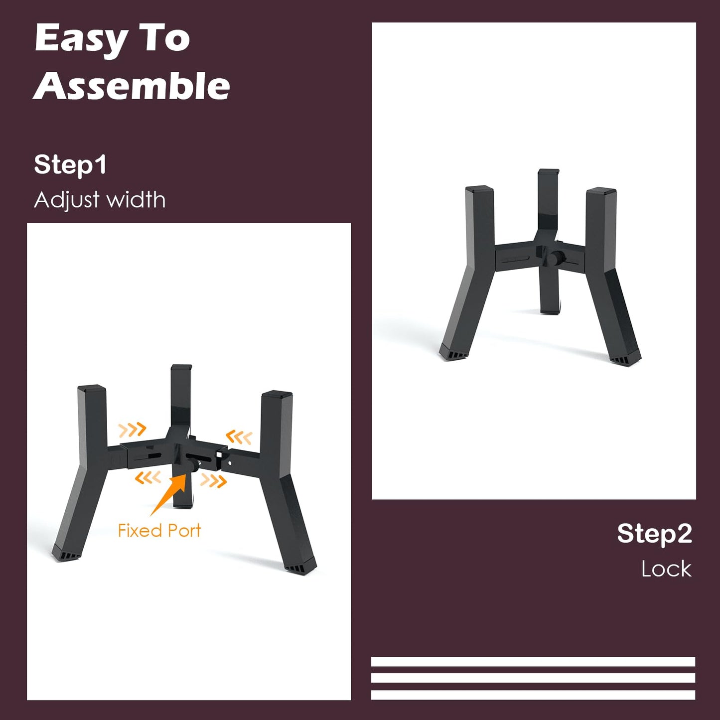 SHAINFUN Elevated Dog Bowls Adjustable Width Stand for 5.2-7.8" Bowl