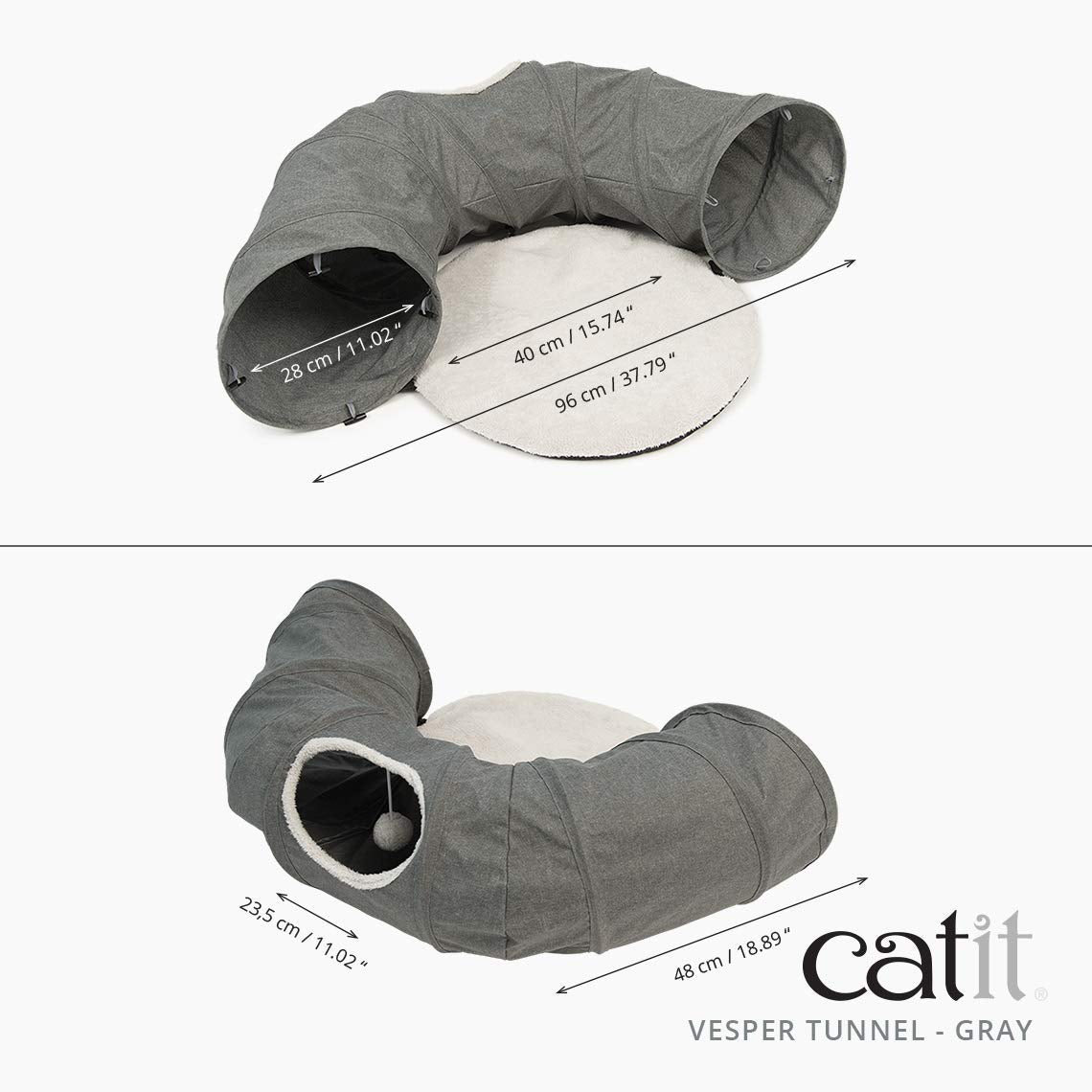 Catit Vesper Cat Tunnel, Cat Toy, 41996 Tunnel