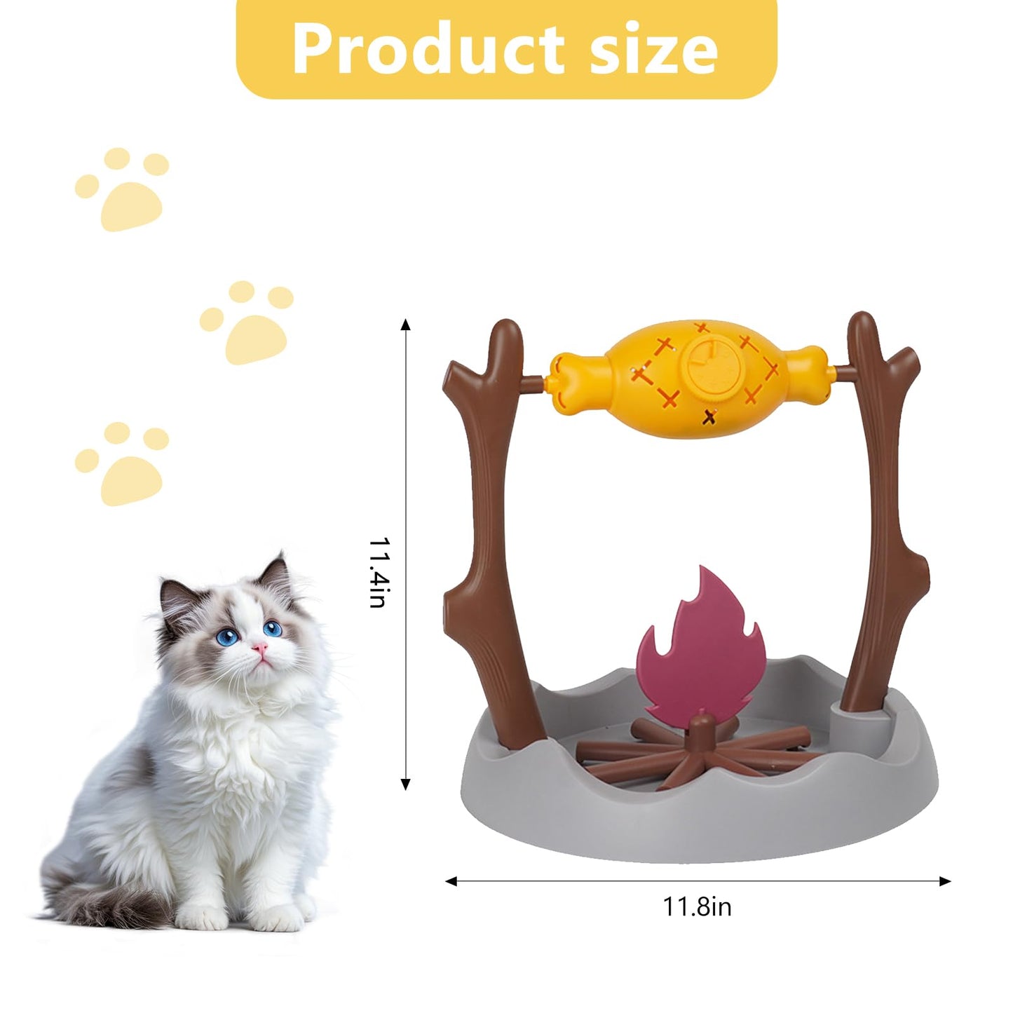 DFQ Cat Slow Feeder, Interactive Cat Puzzle Toy Treat Dispenser Toy