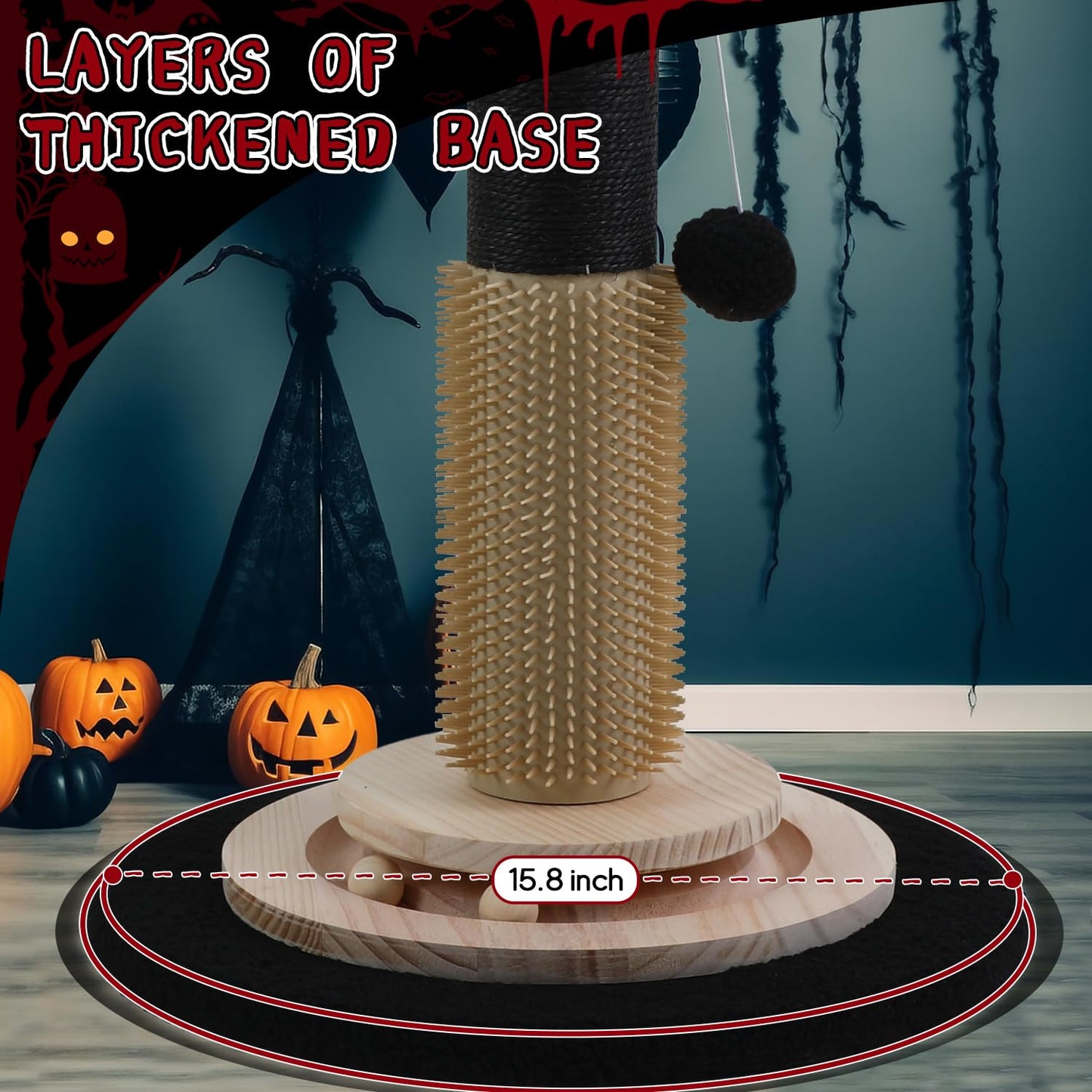 Scratching Posts for Indoor Cats Adults,45'' Tall Halloween Posts