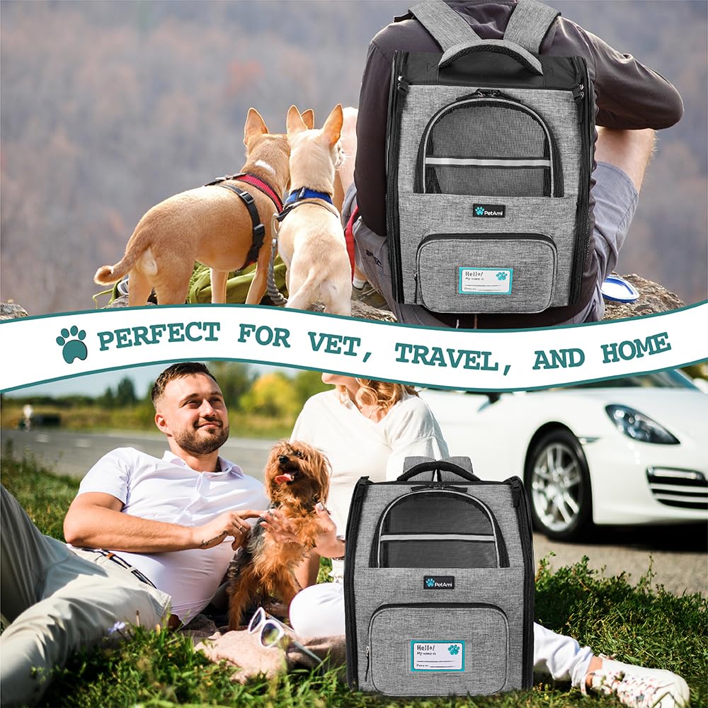 PetAmi Dog Backpack Carrier for Small Large Cat, Pet, Puppy Bag