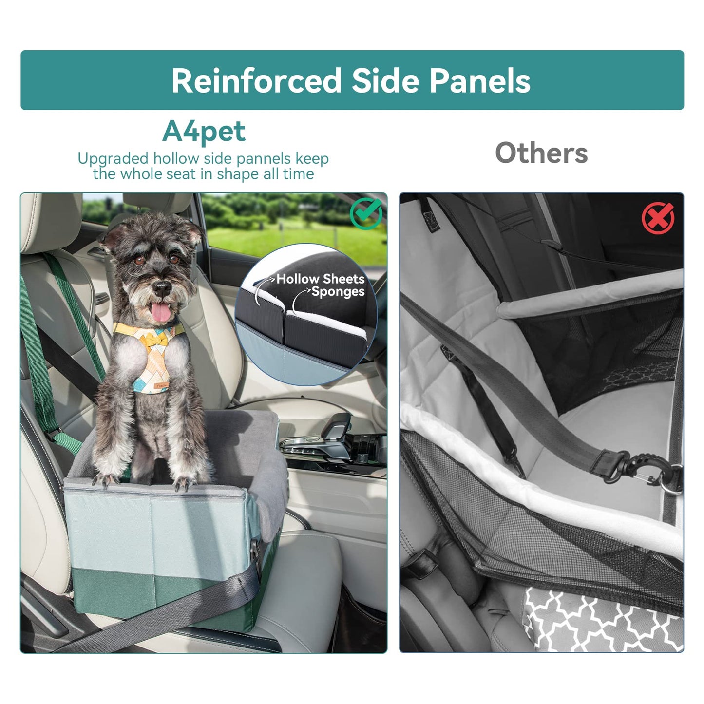 A4Pet Small Dog Car Seat for Small Dogs Dog Booster Car Seat