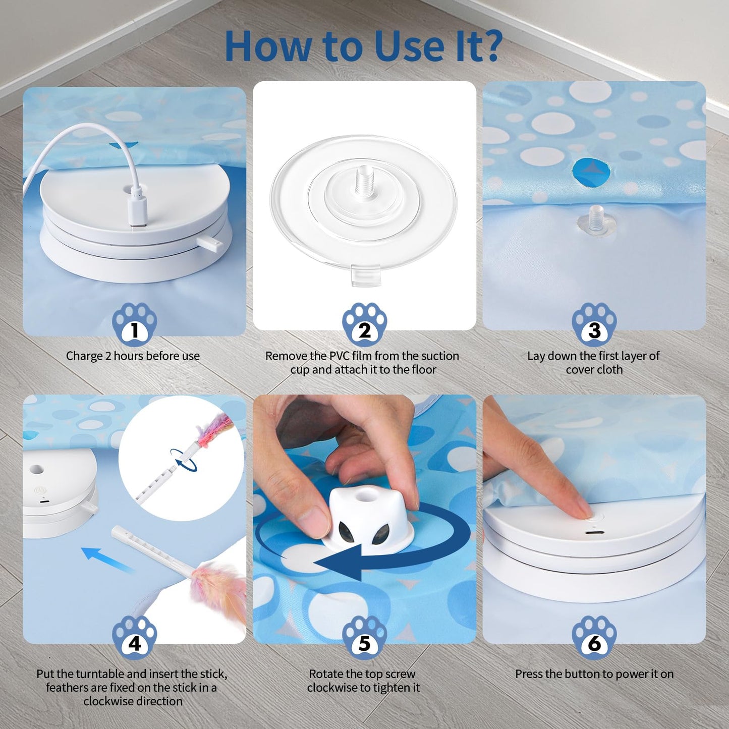 Rechargeable Interactive Cat Toys, Automatic Cat Toy for Indoor Toys