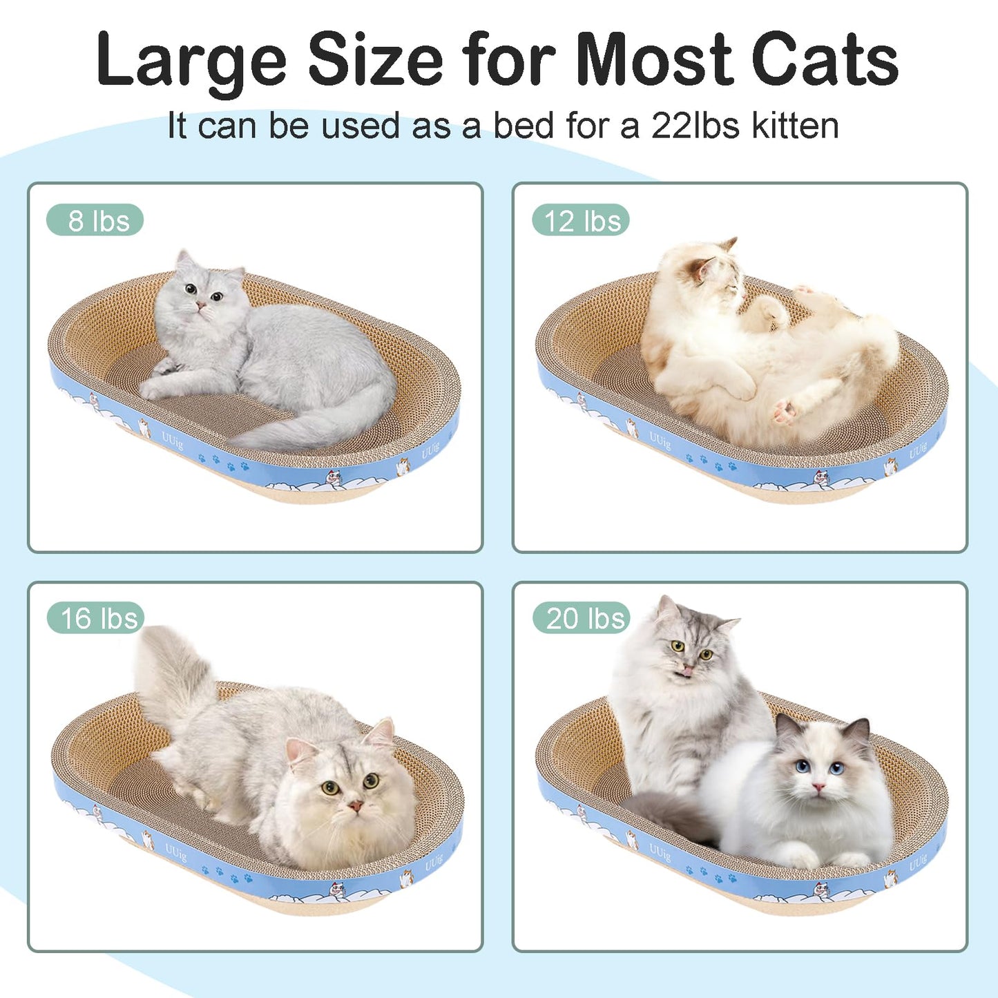 UUig Cat Scratcher, Cardboard Cat Scratchers for Indoor Scratchers