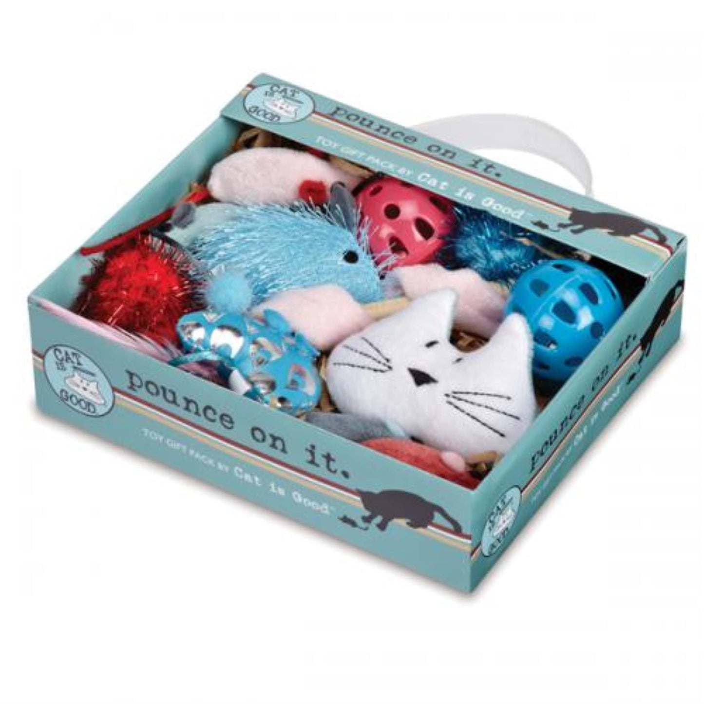 Cat is Good 12-Piece Pounce Toy Gift Box Pounce on It Assorted Toys