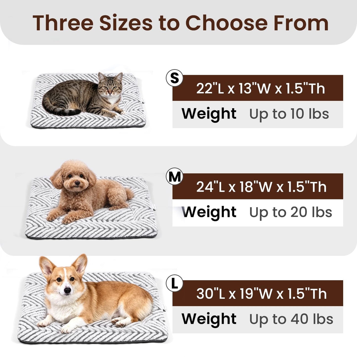 Mora Pets Cat Bed for Indoor Cats Small Dogs Washable Cat Mat Crate