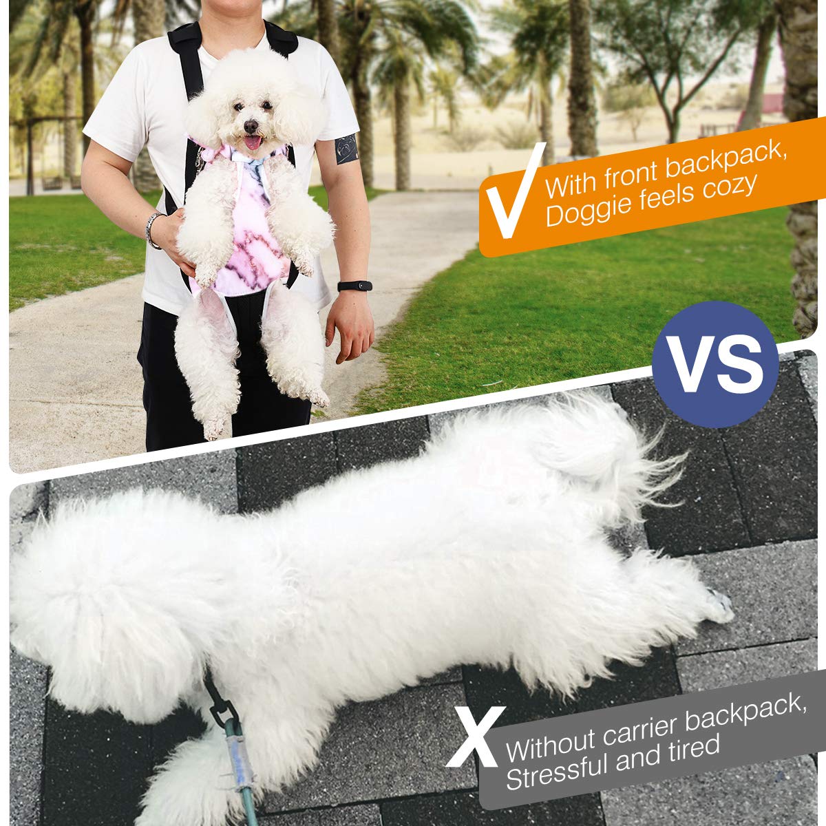 Pawaboo Adjustable Dog Carrier Purses, Pet Front Cat Travel Bag