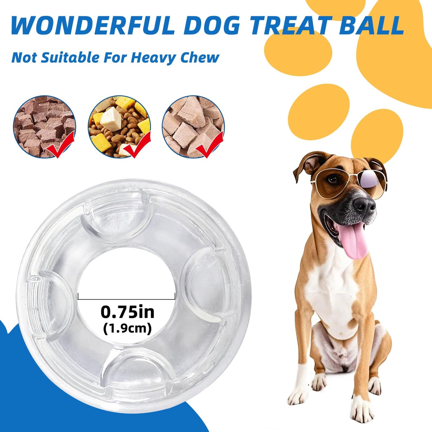 SHAKE AND LAUGH Interactive Puzzle Dog Treat Ball, Treat Ball