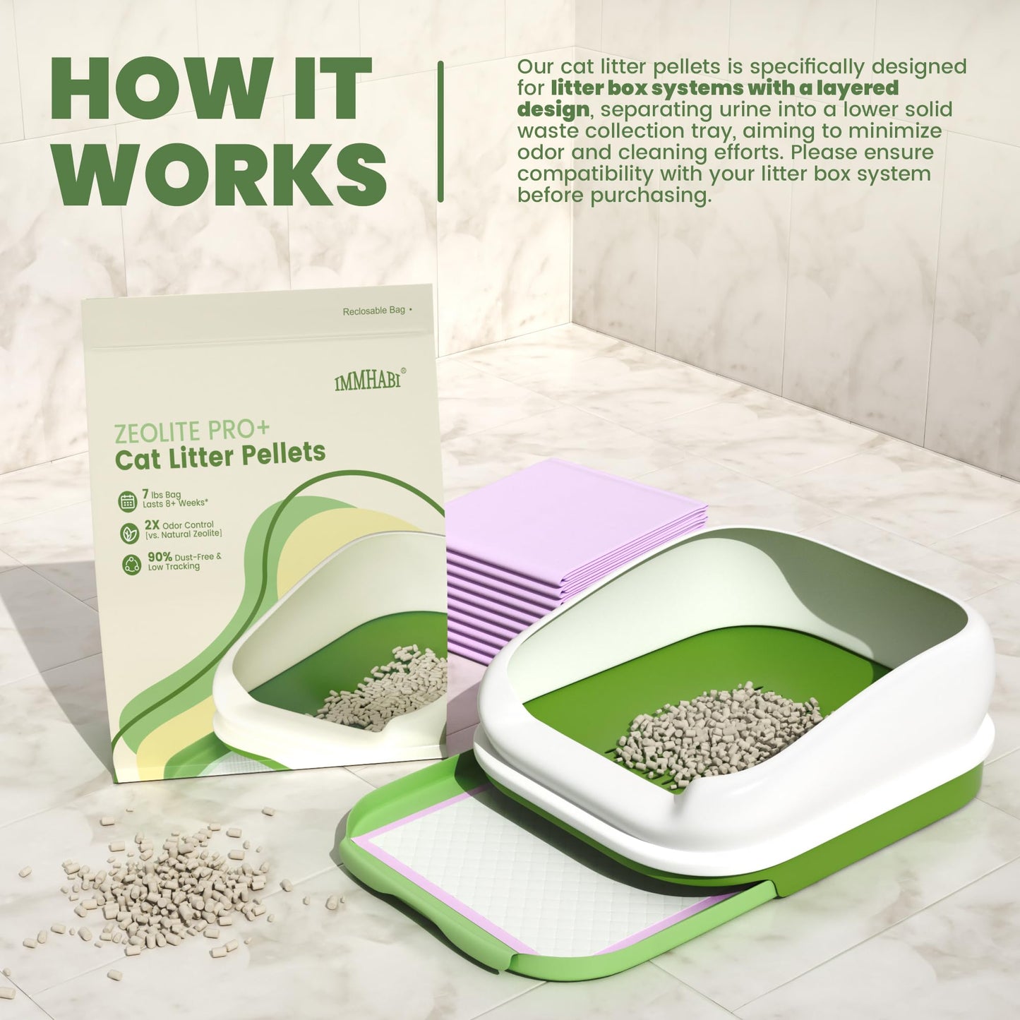 Enhanced Cat Litter Pellets, Generic Litter Refills Exclusively Box