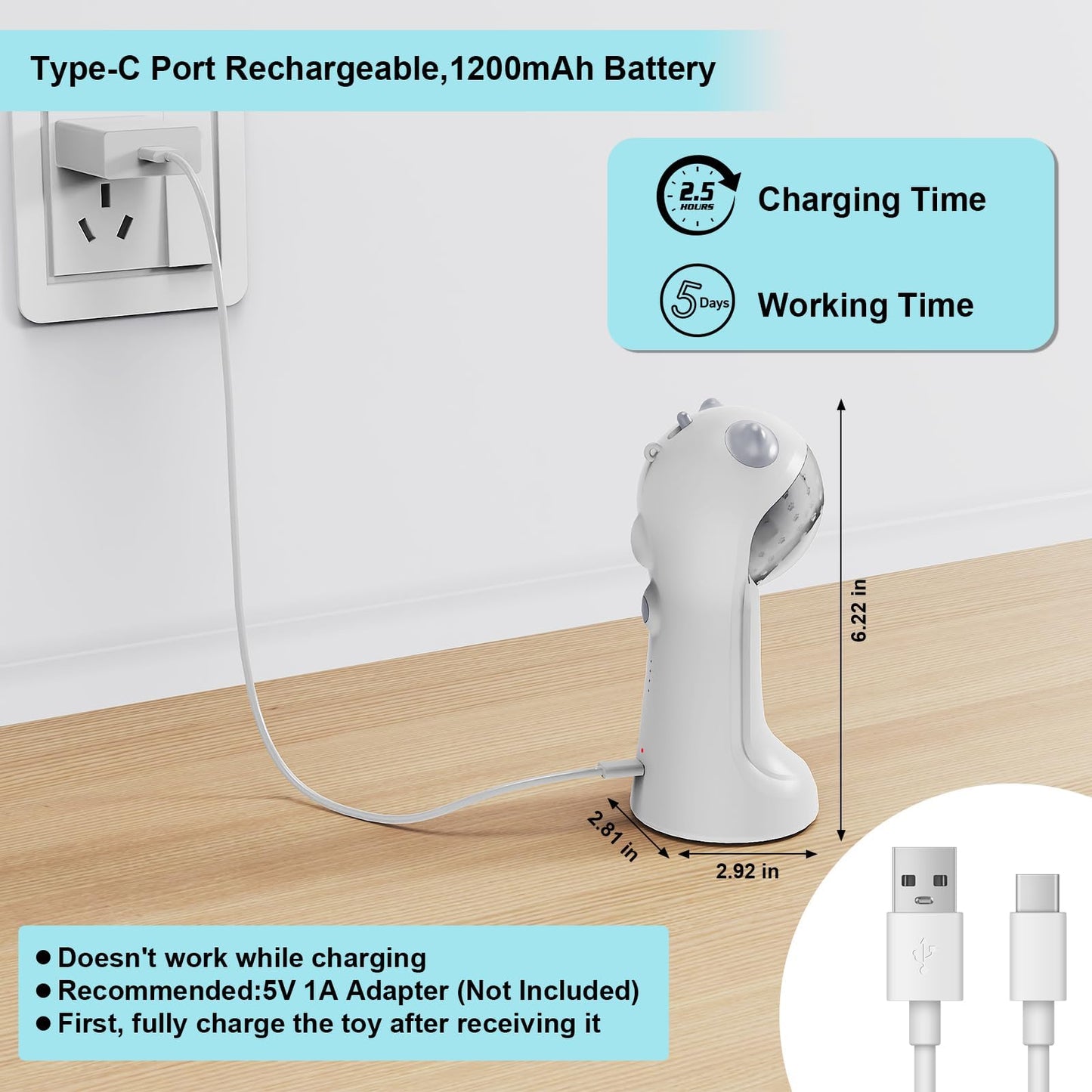 Waputne Automatic Cat Toy, Motion-Activated Interactive Cat Toy 5 Toy