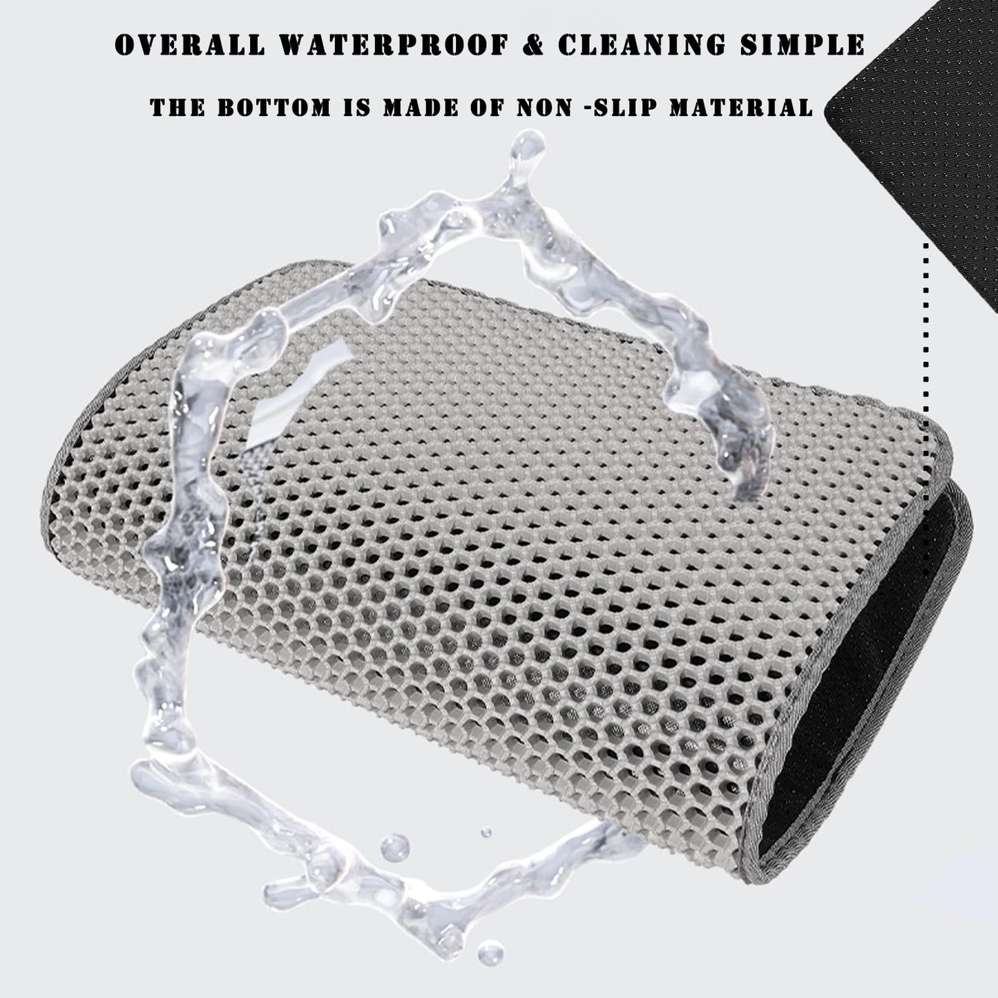 HCY&WLD Cat Litter Mat, 45x26/35x24/30x22/ Double Layer Cat Litter Box