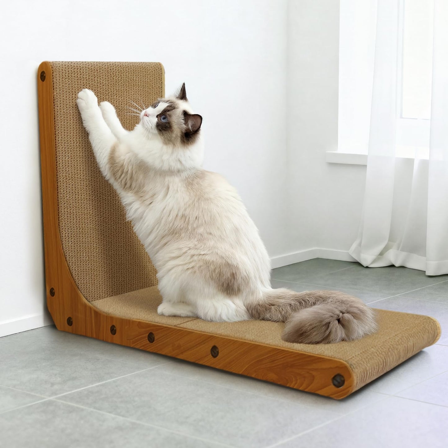 AGYM Cat Scratcher, L Shape Cat Scratching Pad for Indoor Pad