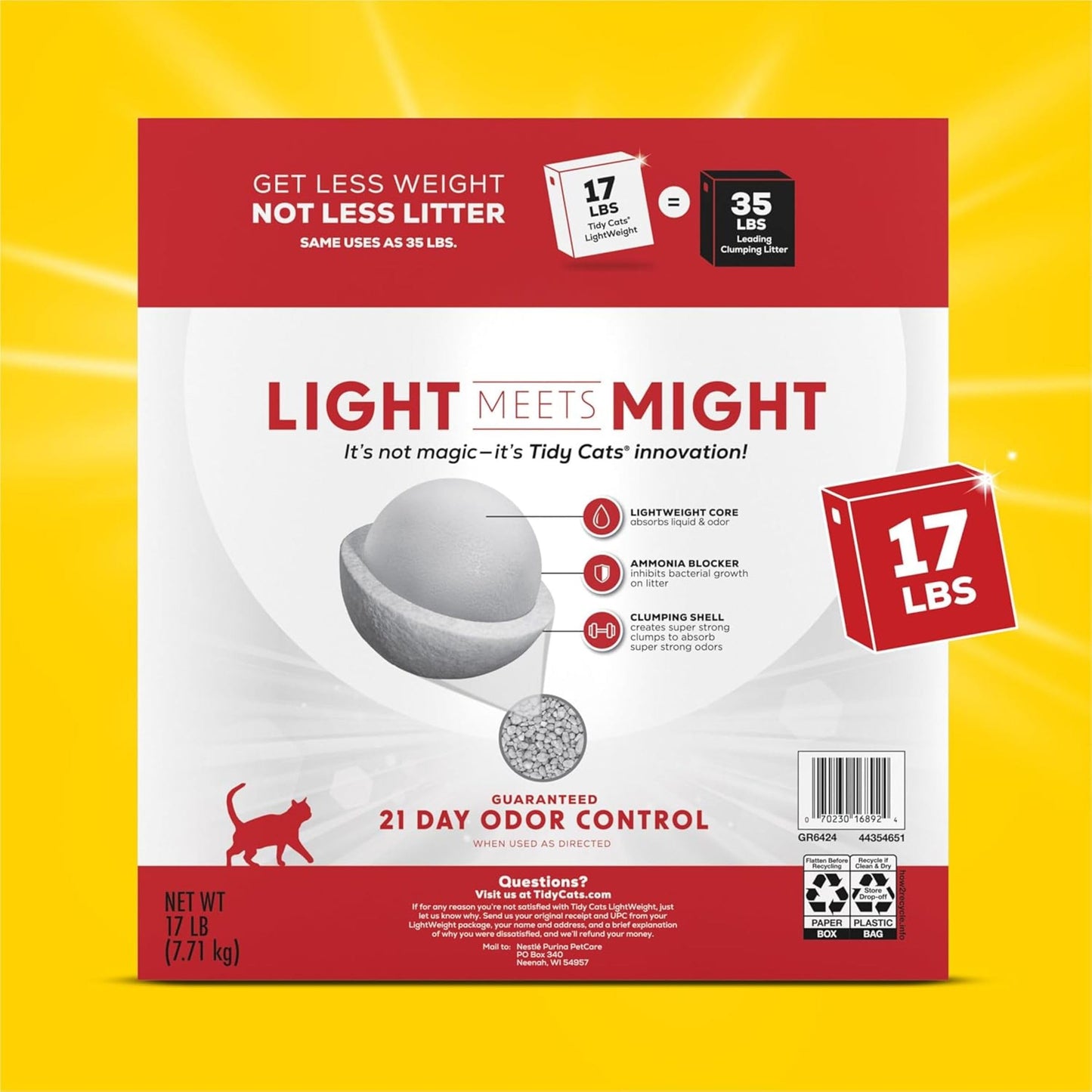 Purina Tidy Cats LightWeight 24/7 Performance Odor control, Box