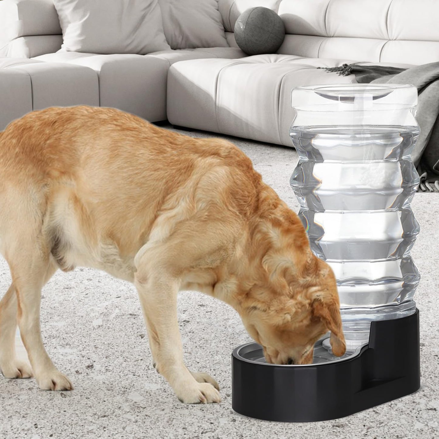 RIZZARI Dog Water Dispenser: Stainless Steel Automatic Gravity Feeder