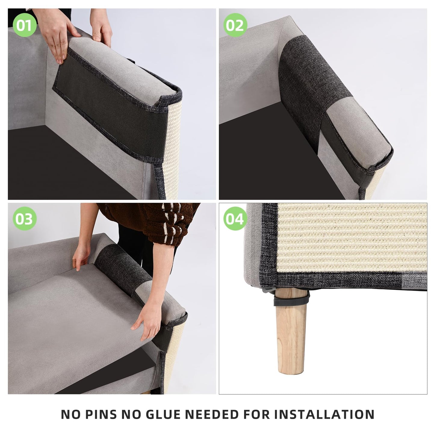 Cat Scratch Sofa Protector,Cat Scratching Couch Protector with L* Mat