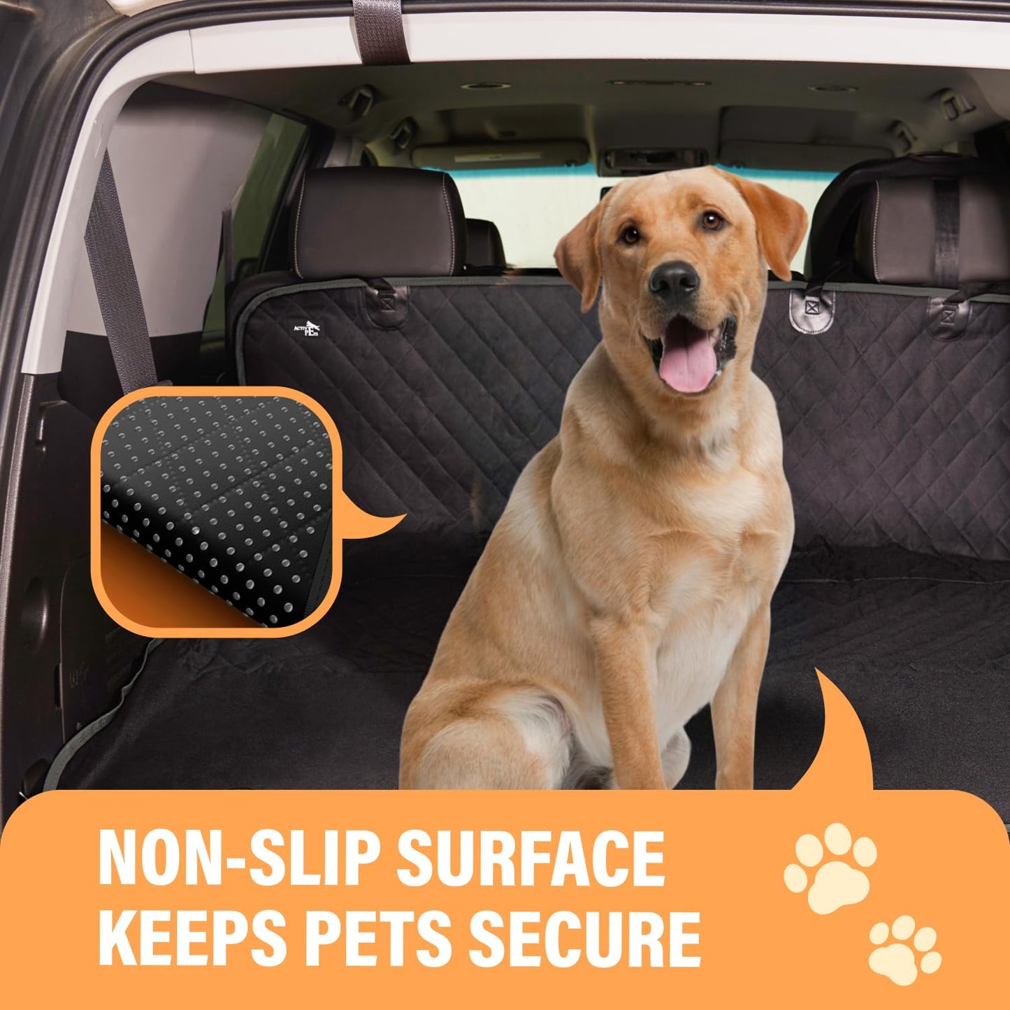 Active Pets XL Dog Car Hammock Back Seat Cover, Waterproof Seat