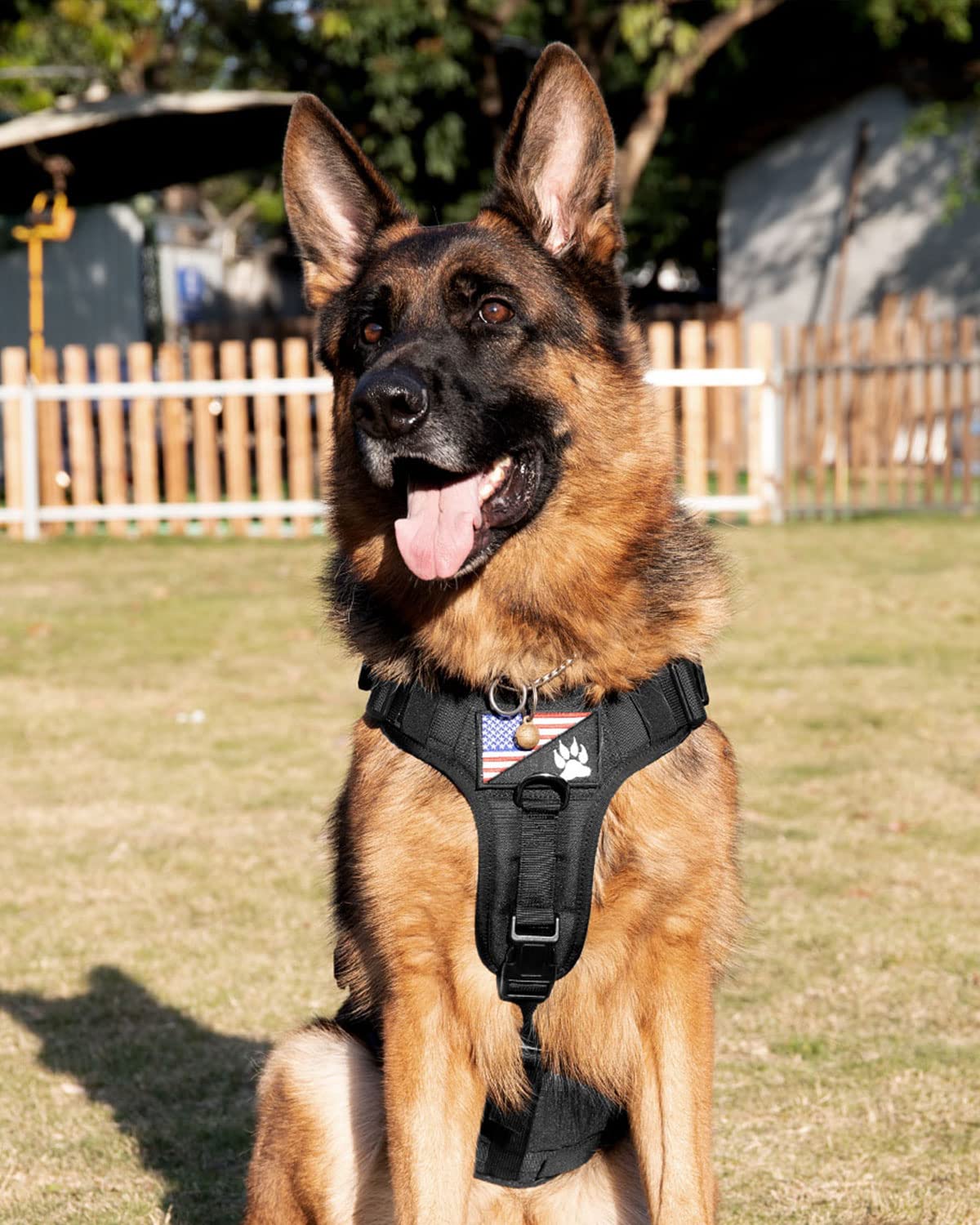 PETNANNY Tactical Dog Harness Service Dog Vest for Large Dogs Hook