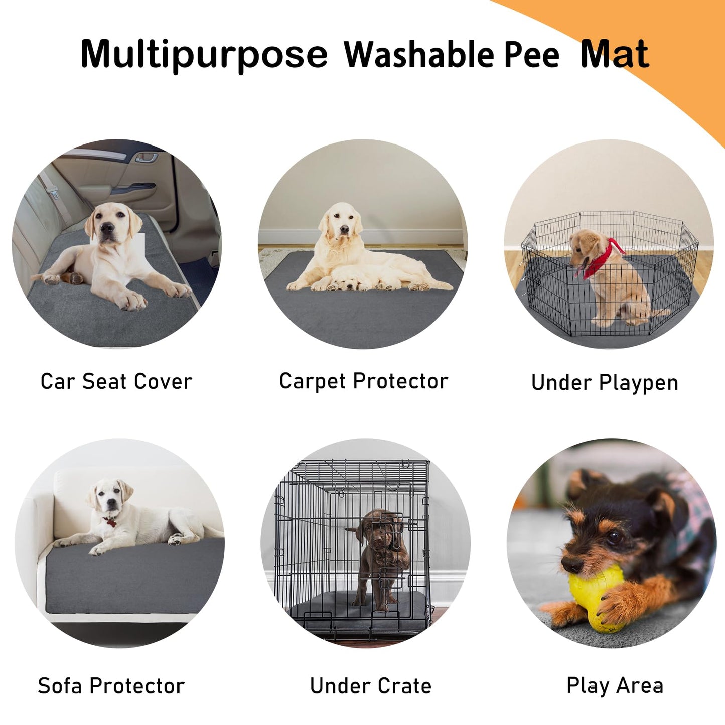 LOOBANI Non-Slip Washable Pee Pad for Dogs, 1 Pack Extra Mat
