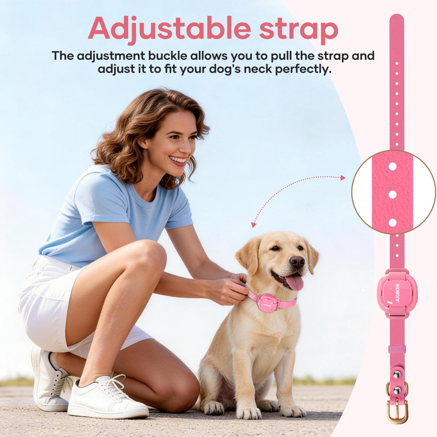 Jugbow 2-in-1 Pet ID Tag Shock Collar for Small Dogs Dog Collar