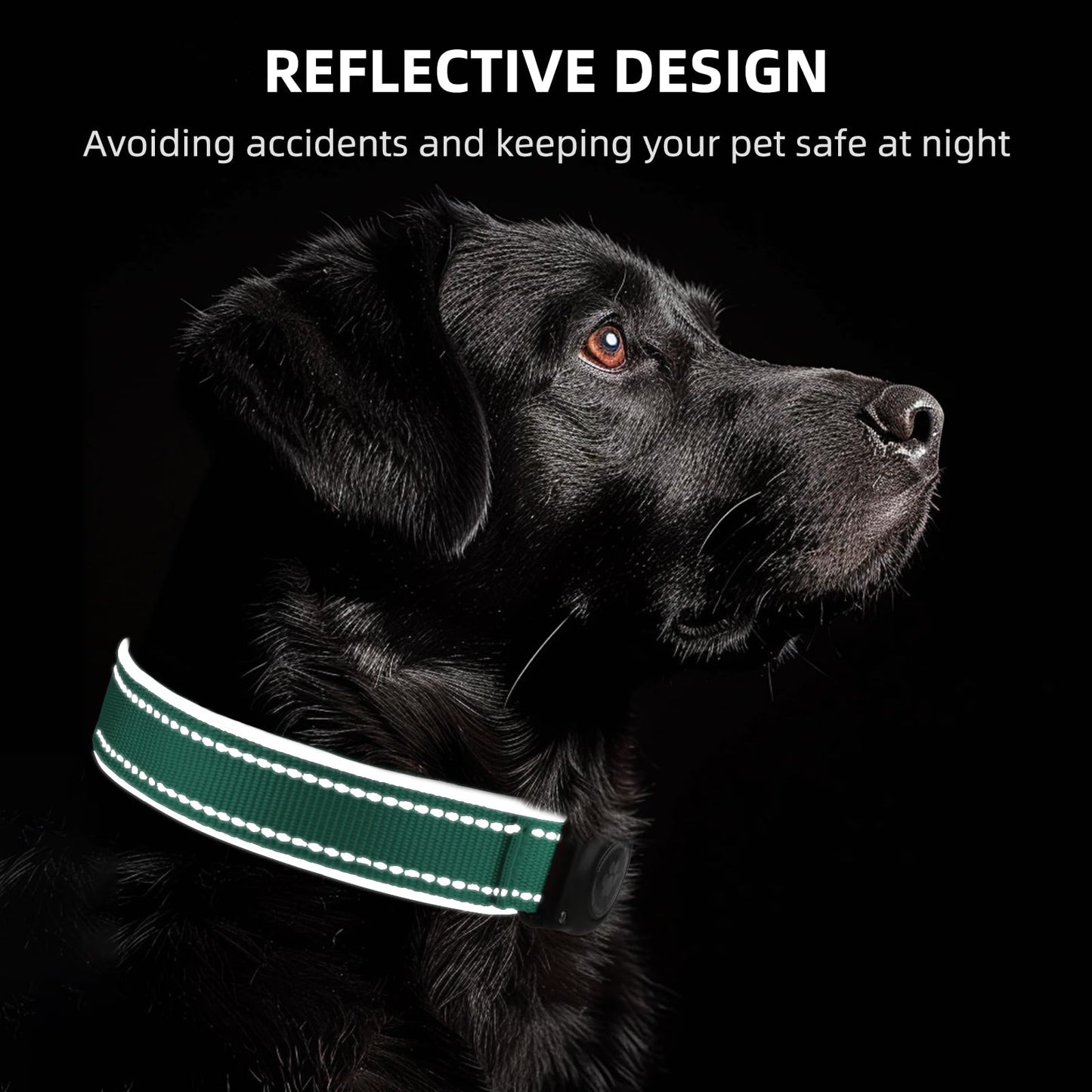 Upgrade AirTag Dog Collar, IP68 Waterproof Air Tag Dog Collar Collar