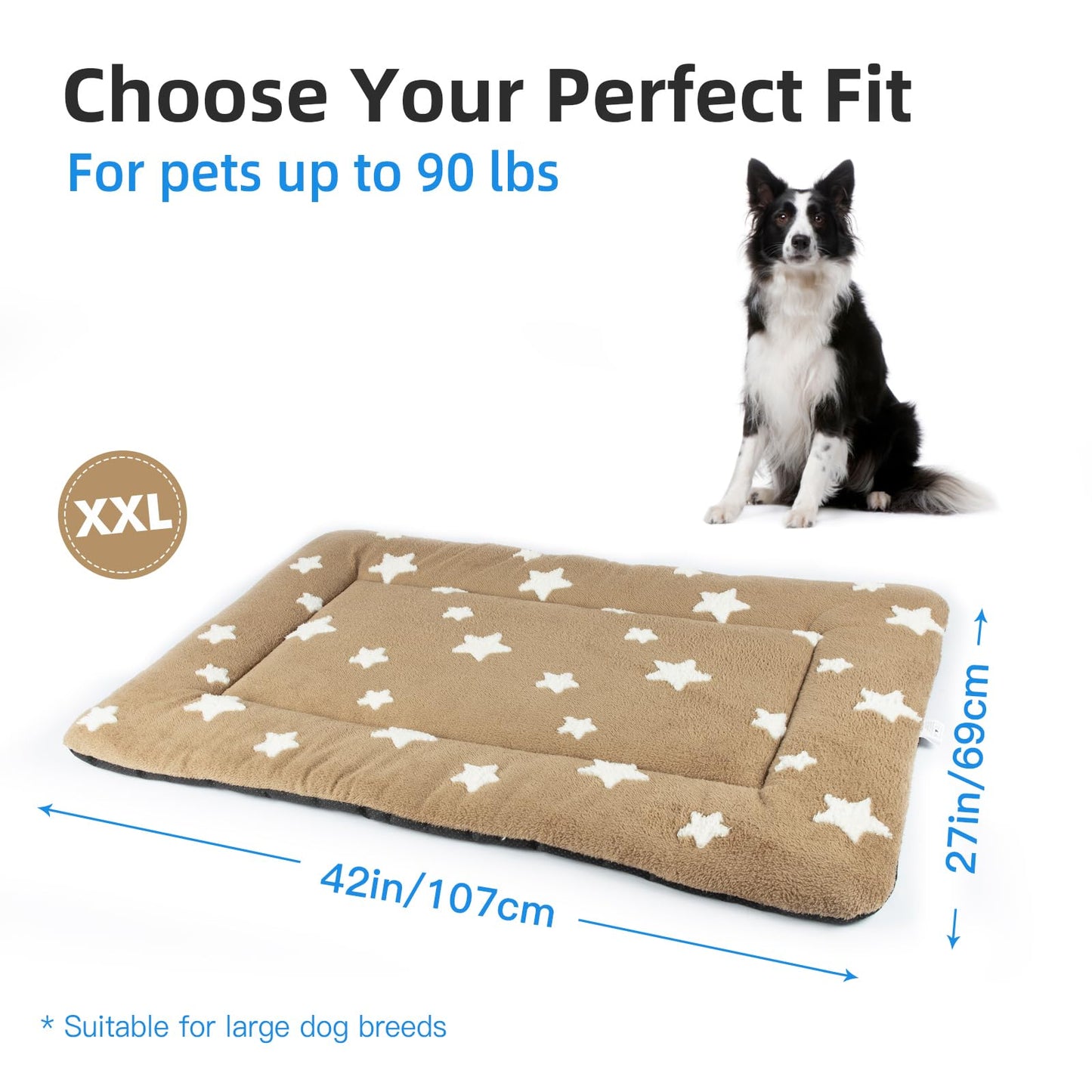 Mora Pets Dog Crate Pad Dog Kennel Bed Crate Mat