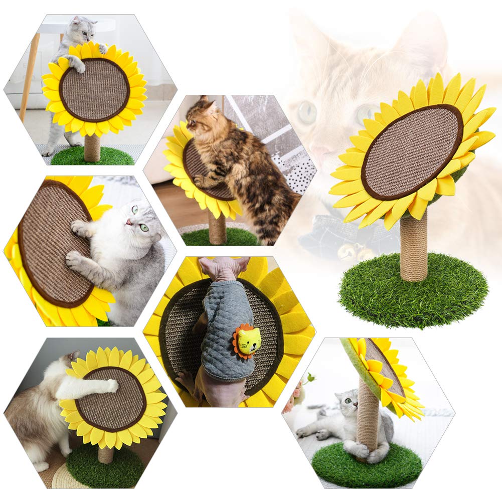 Cat Scratching Posts for Indoor Cats, Cute Flower Cat Tree, Toy