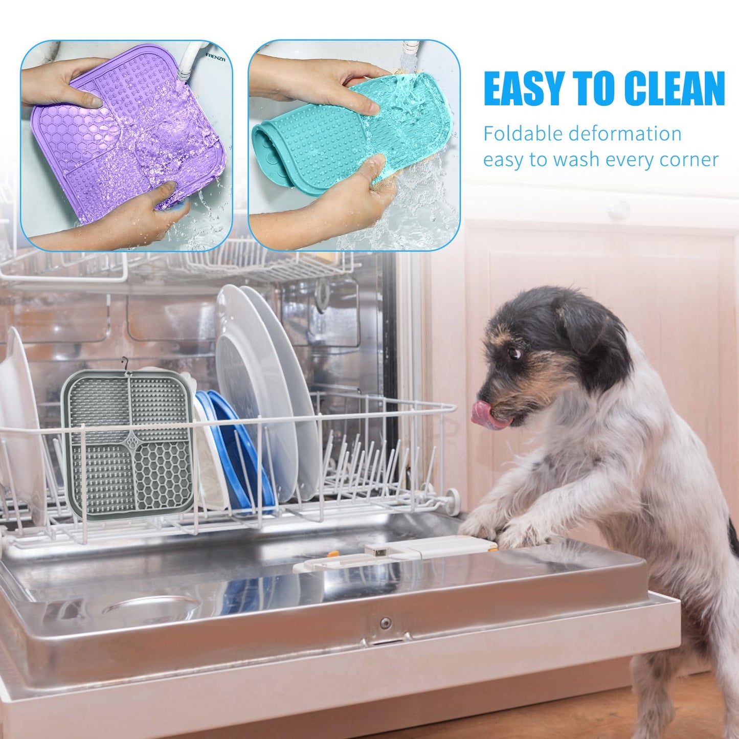 Lick Mat for Dogs, Lick Pad with Suction Cups for Dog Anxiety Mat