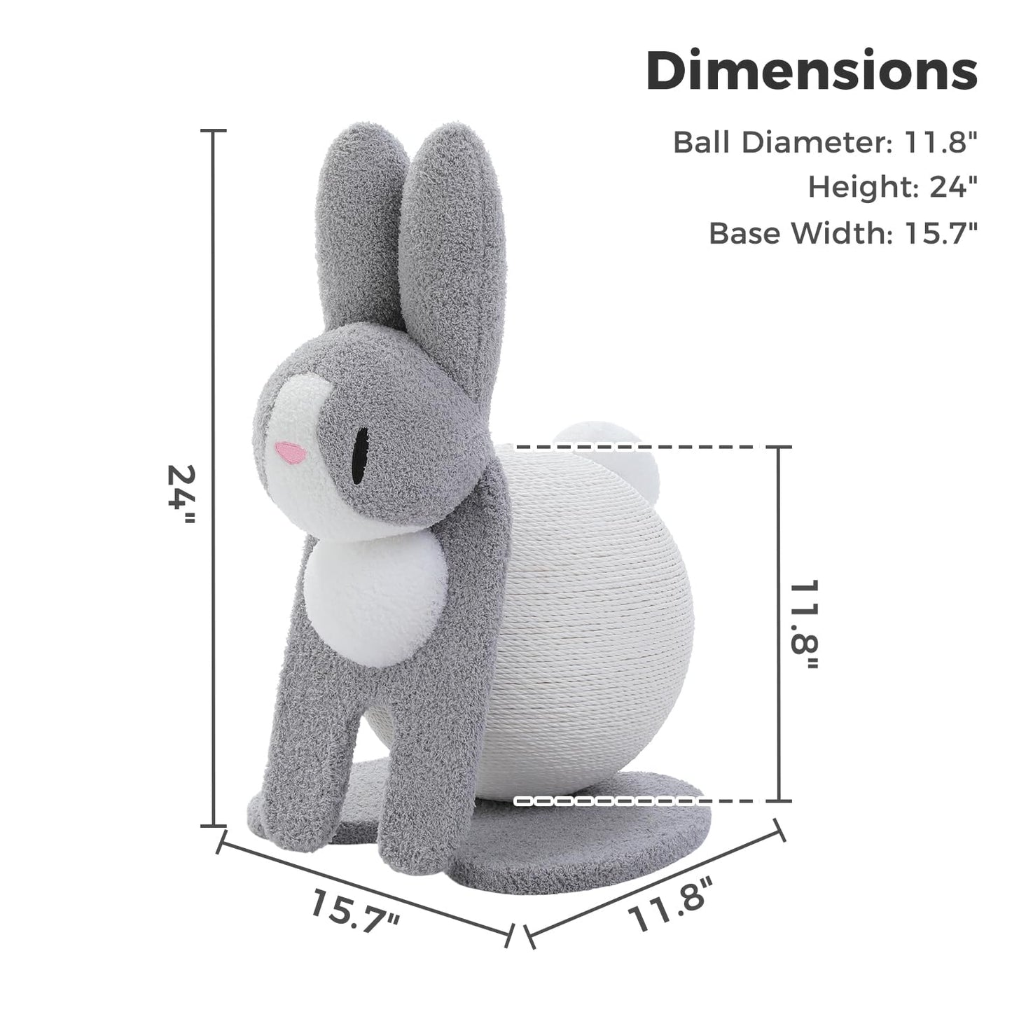MUTTROS Cute Cat Scratcher- Bunny Style, Cat Scratching Post