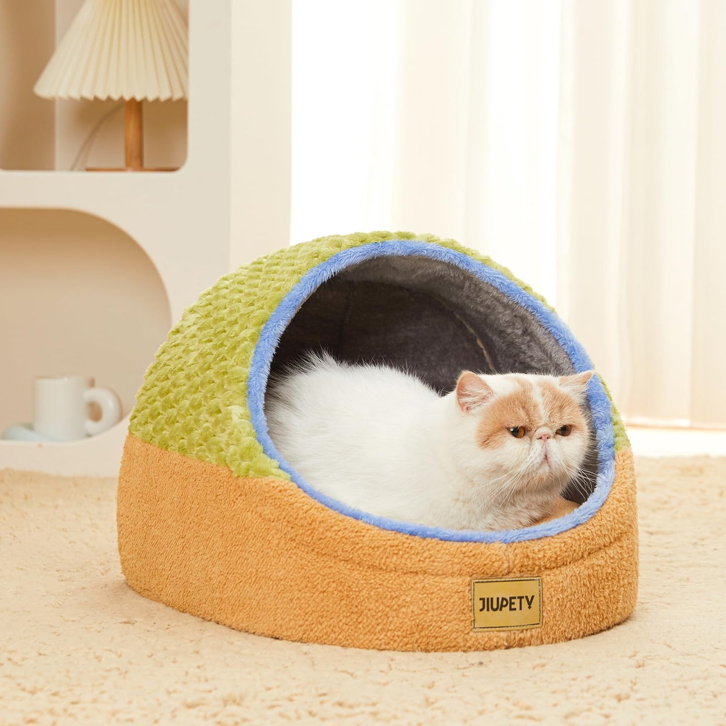 Jiupety Cute Cat Beds for Indoor Cats, Cave Bed for Kittens, Bed