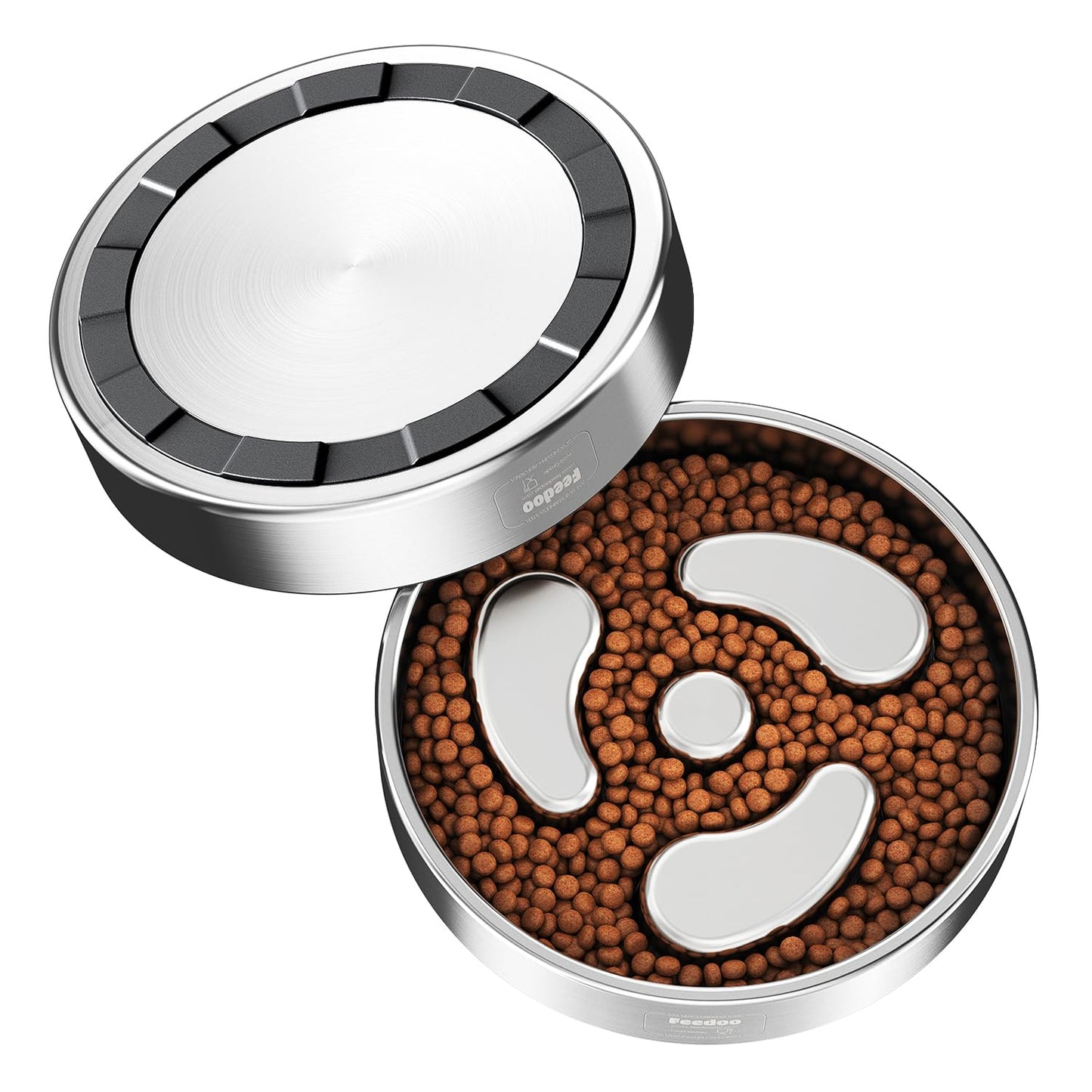 Feedoo Slow Feeder Dog Bowl-1Cup for Small Puppy, Double-Layer Puzzle