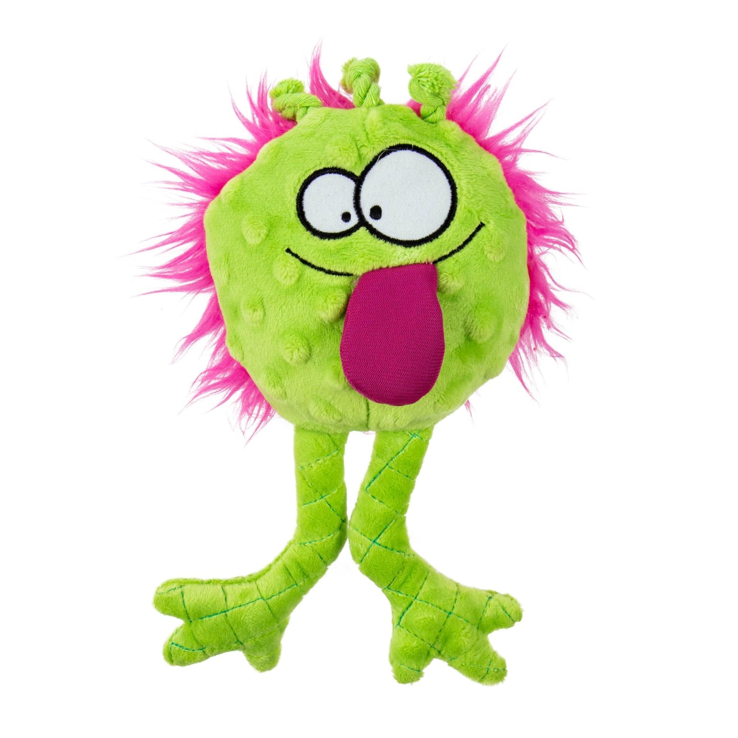 goDog PlayClean Germs Squeaky Plush Dog Toy with Plush