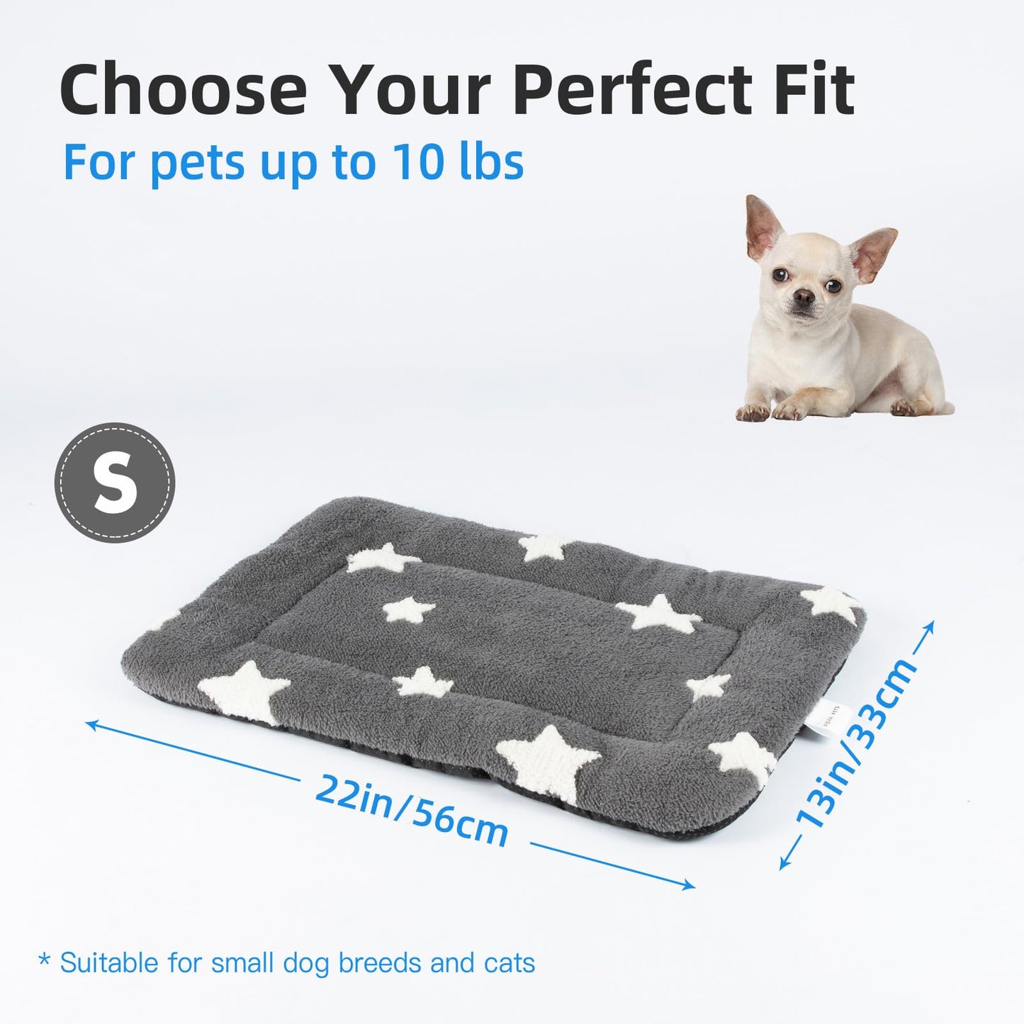 Mora Pets Cat Bed for Indoor Cats Washable Dog Crate Pad Cute Crate