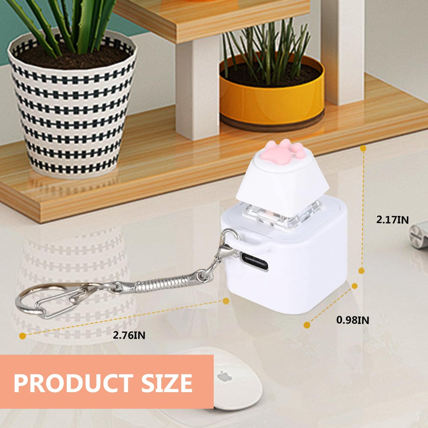 Cat Fidget Toy Can Make Cat Sounds Cat's paw Keychain,USB-C Toy