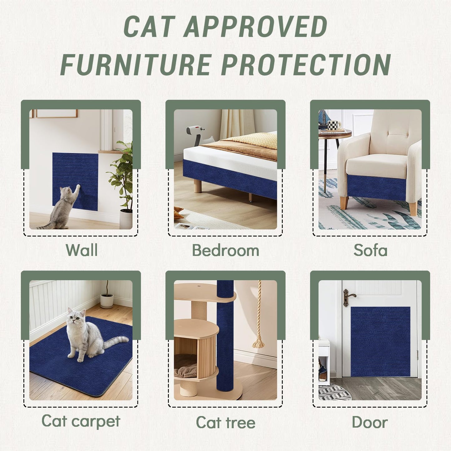 Cat Scratch Couch Protector x15.8" Self-Adhesive Furniture Bed