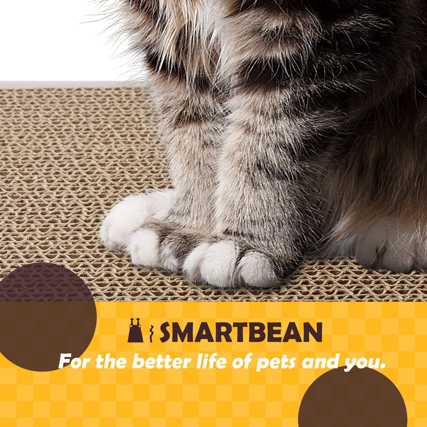 Smartbean Cat Scratcher, L x W x H, Reversible Design for Scratcher