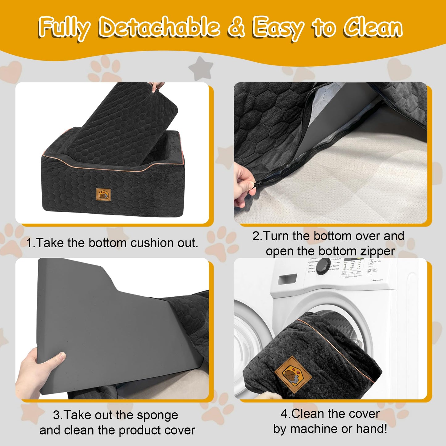 Dog Car Seat for Medium/Large Dog Booster Seat Under or 2 Seat