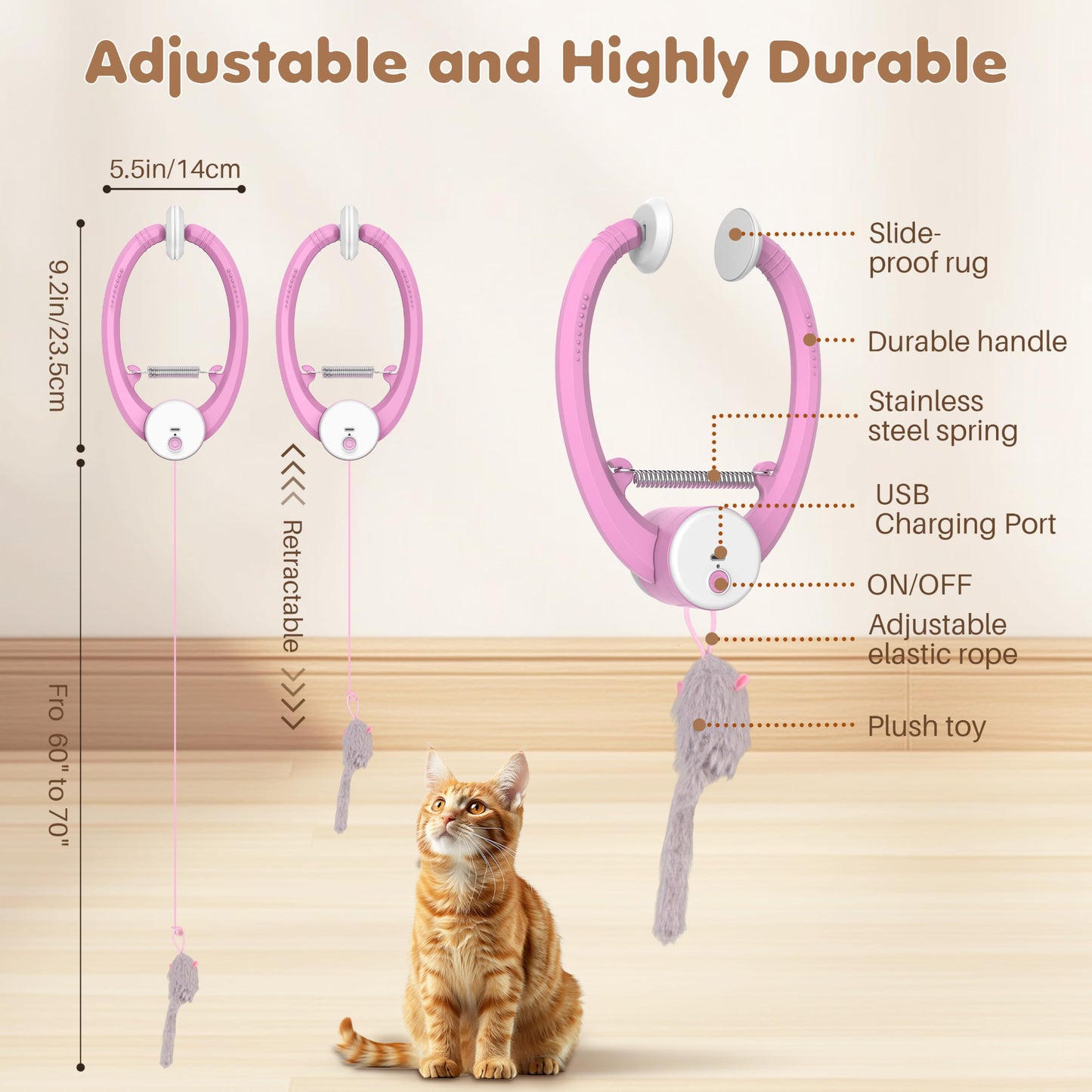 Bolpetizo Cat Toy Interactive for Indoor Cats, Smart USB Catnip