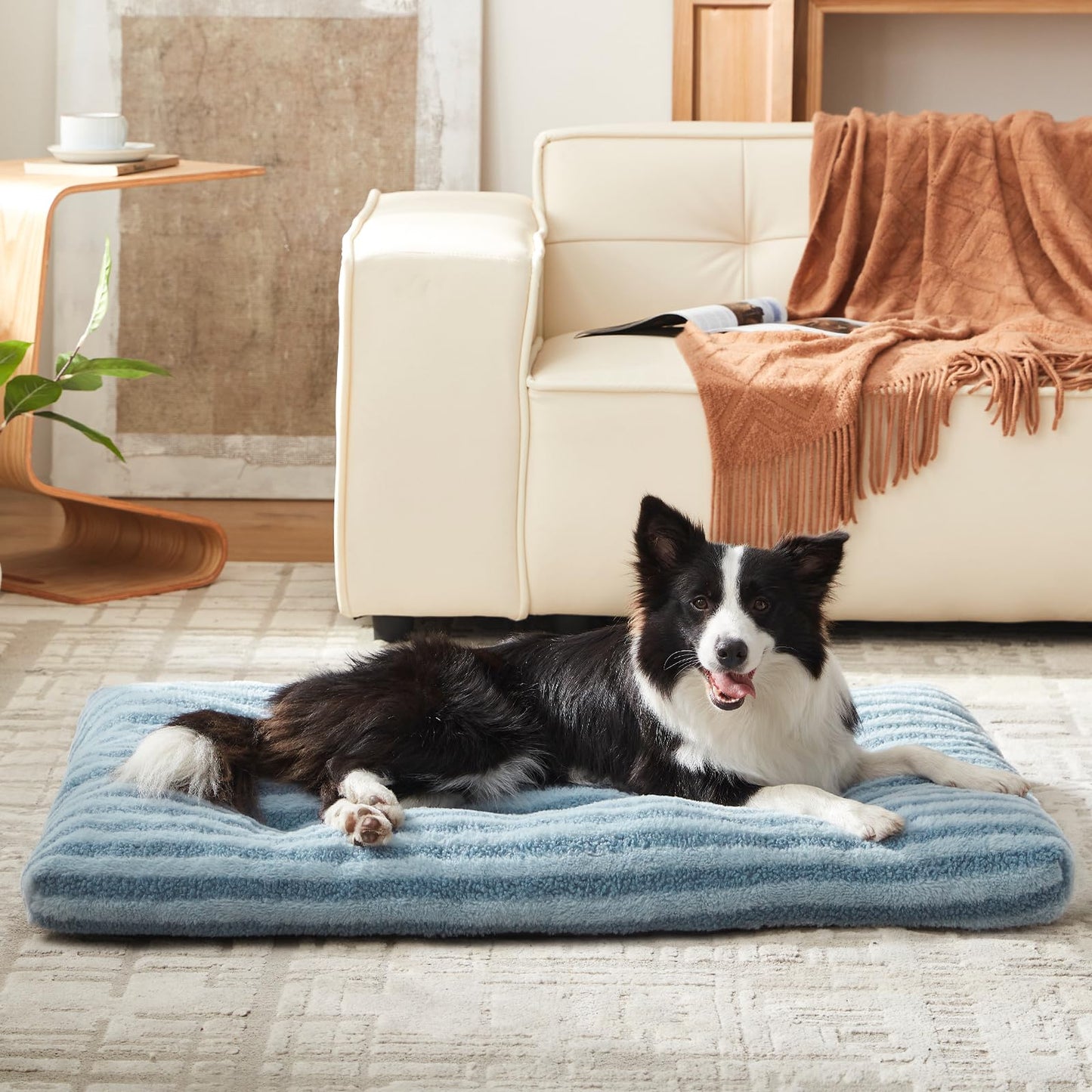 FURTIME Washable Dog Bed Medium Size Dogs, Deluxe Dog Crate Beds Bed