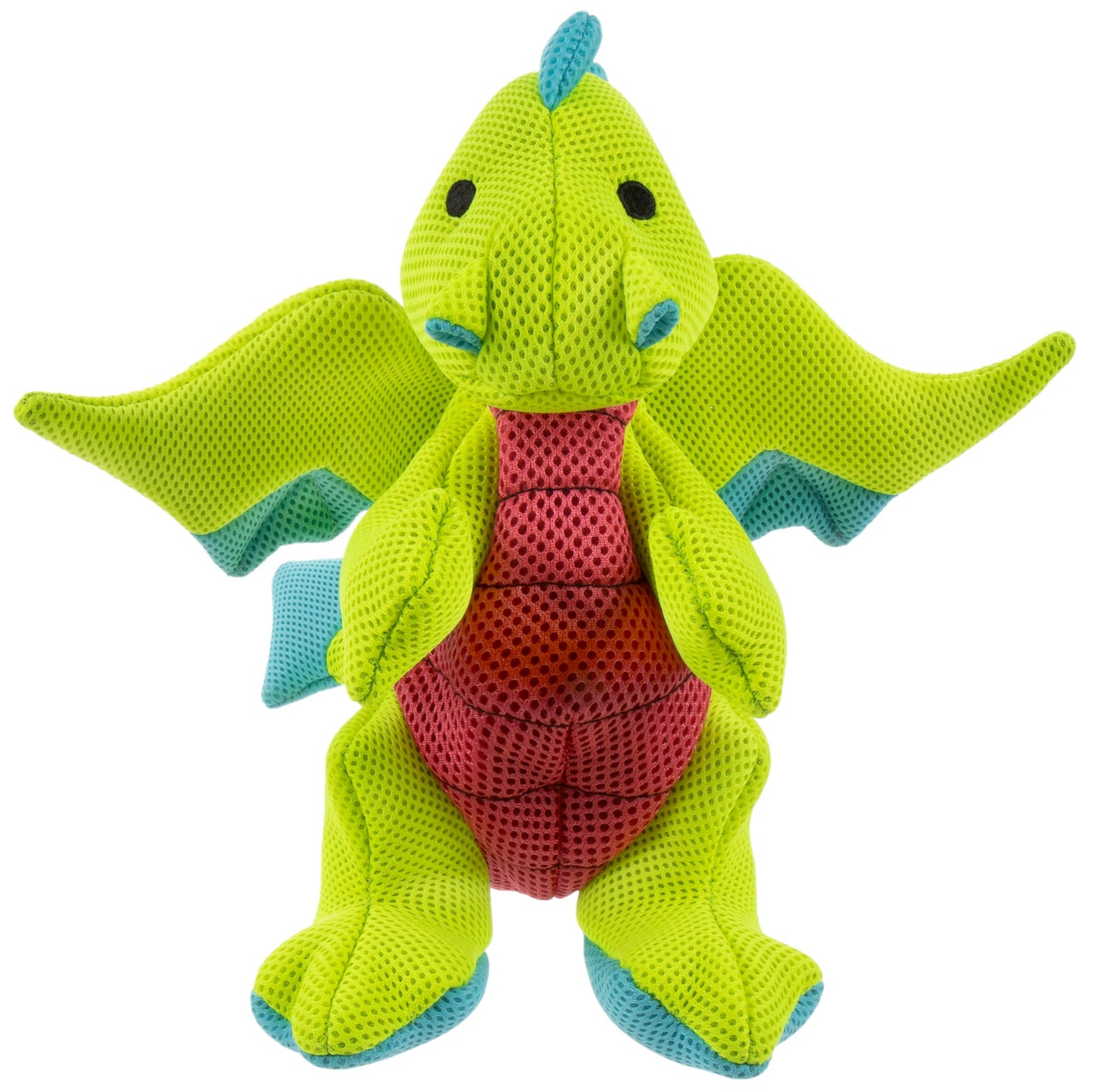 goDog Dragons Squeaky Plush Dog Toy with Double Chew Guard Plush