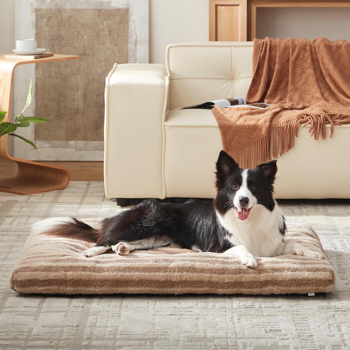 FURTIME Washable Small Dog Bed, Deluxe Dog Crate Beds Comfy Crate