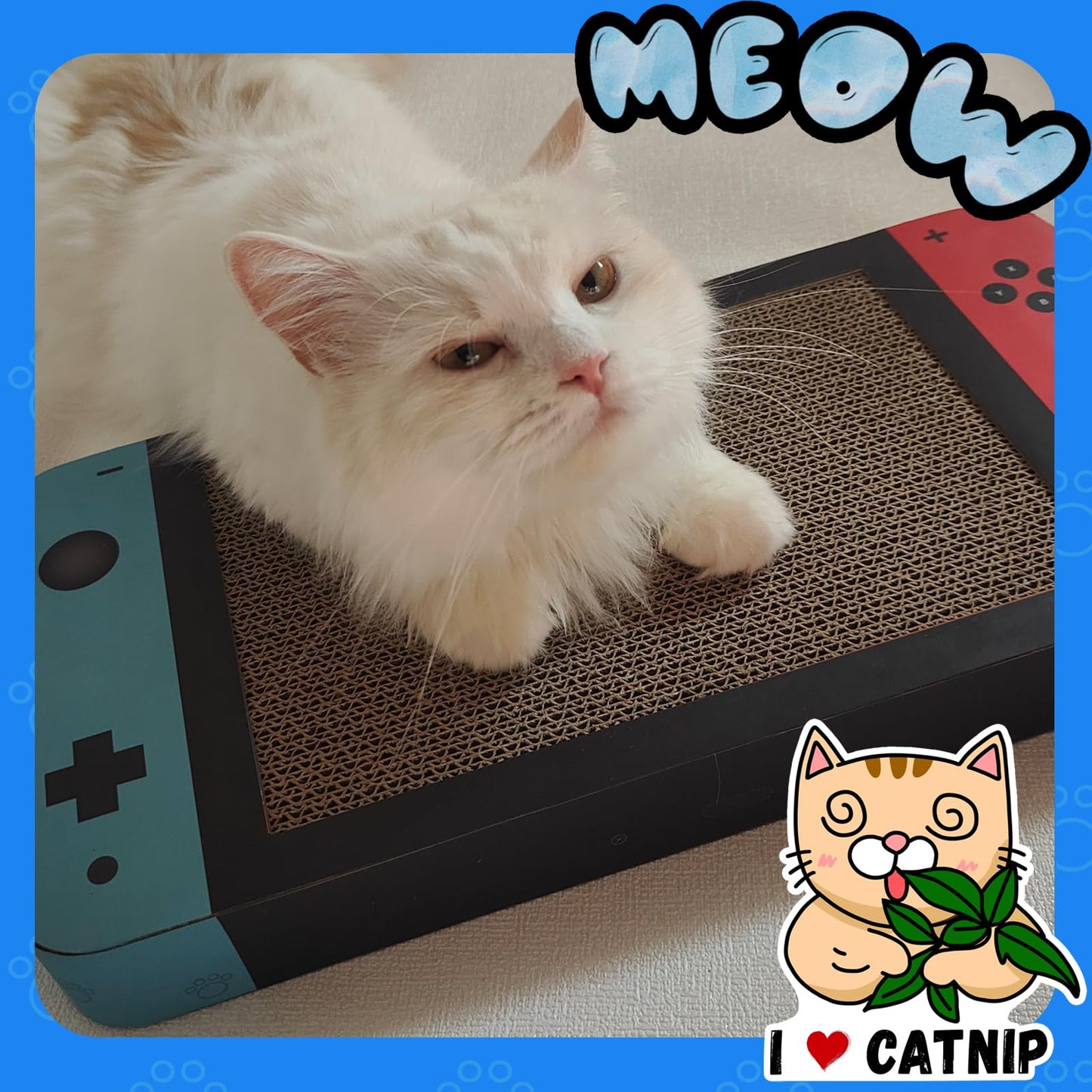 NICETHUMB Gaming Cat Scratcher, Double Sided Cat Scratching Pad Game