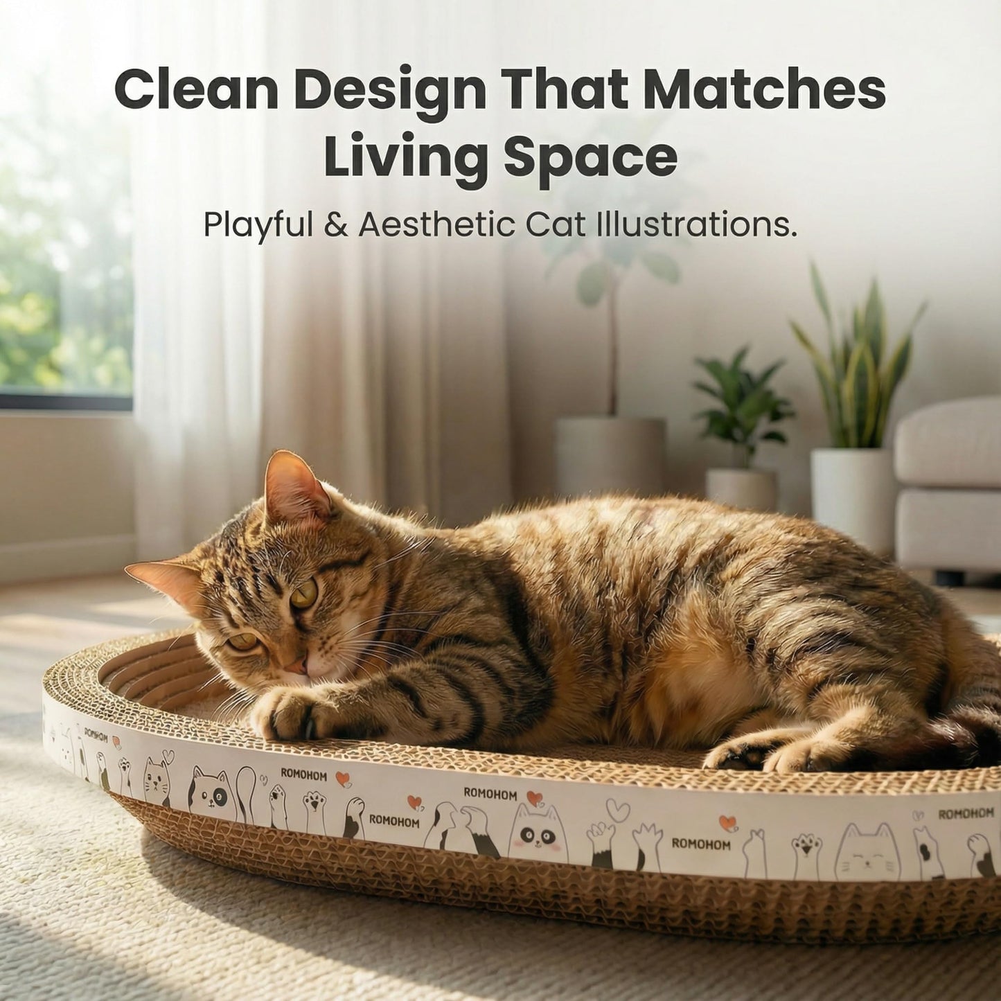 3Pack Extra Large Versatile Cardboard cat Scratcher Lounger bed Board