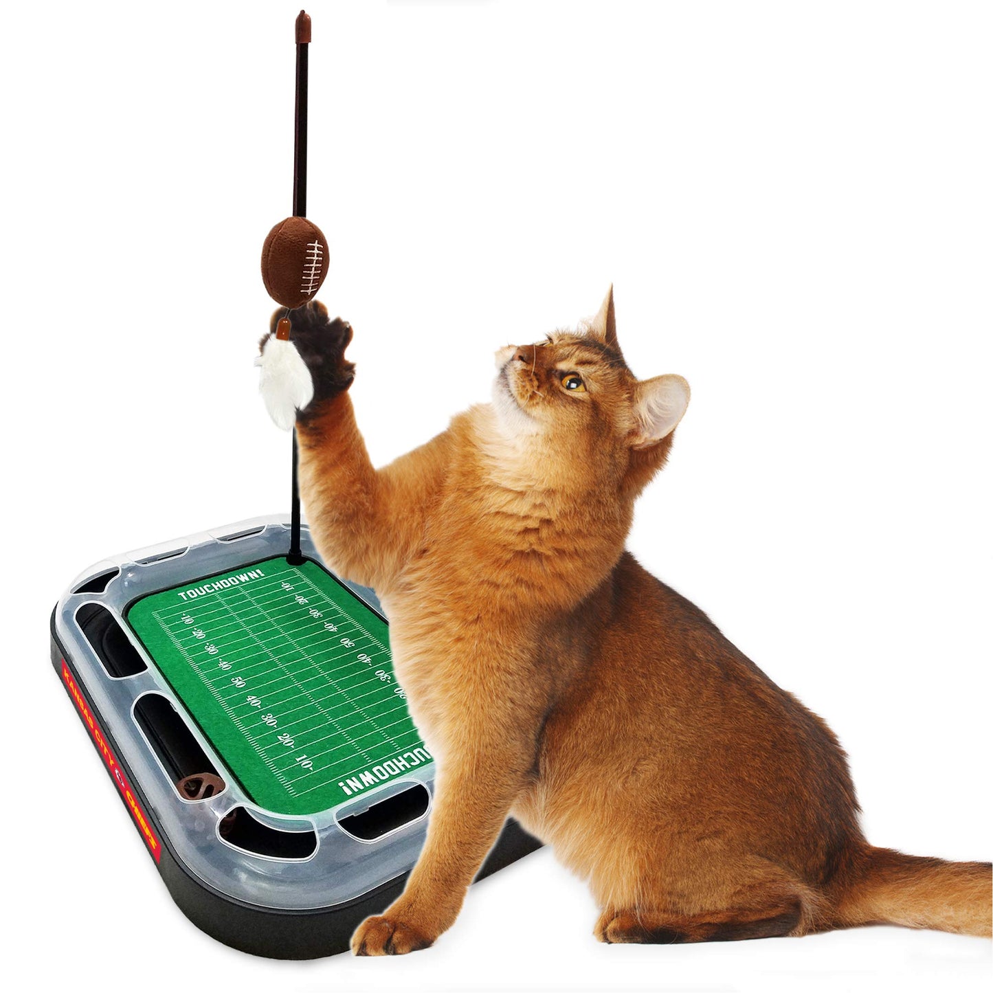Pets First Cat Plush Toy KANSAS CITY CHIEFS FOOTBALL FIELD Catnip